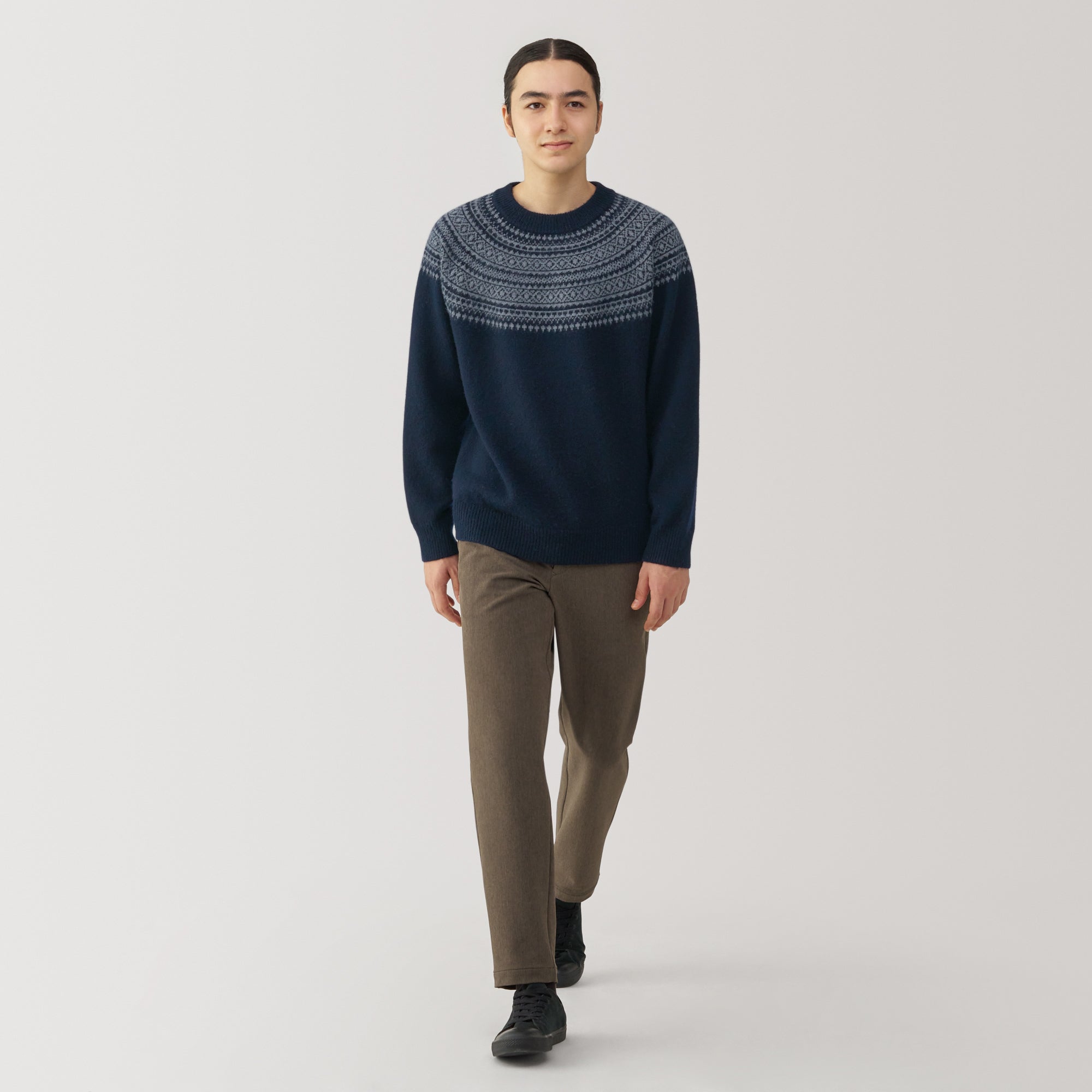 Men's Andes Wool Brushed Weave Crewneck Sweater