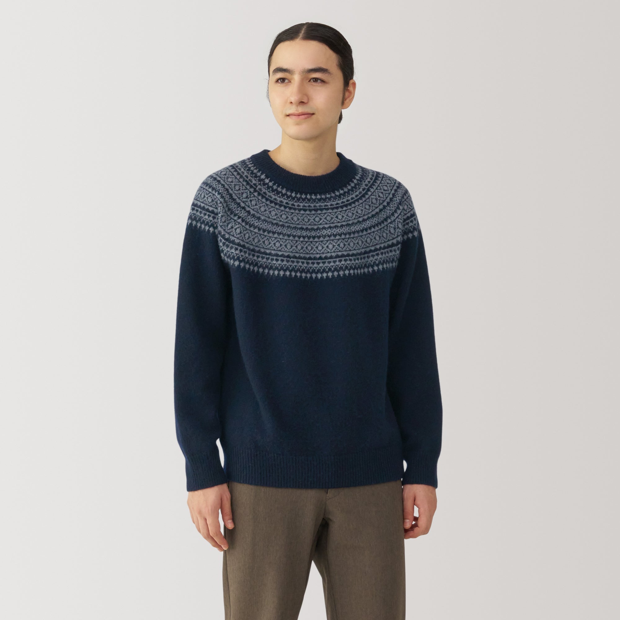 Men's Andes Wool Brushed Weave Crewneck Sweater