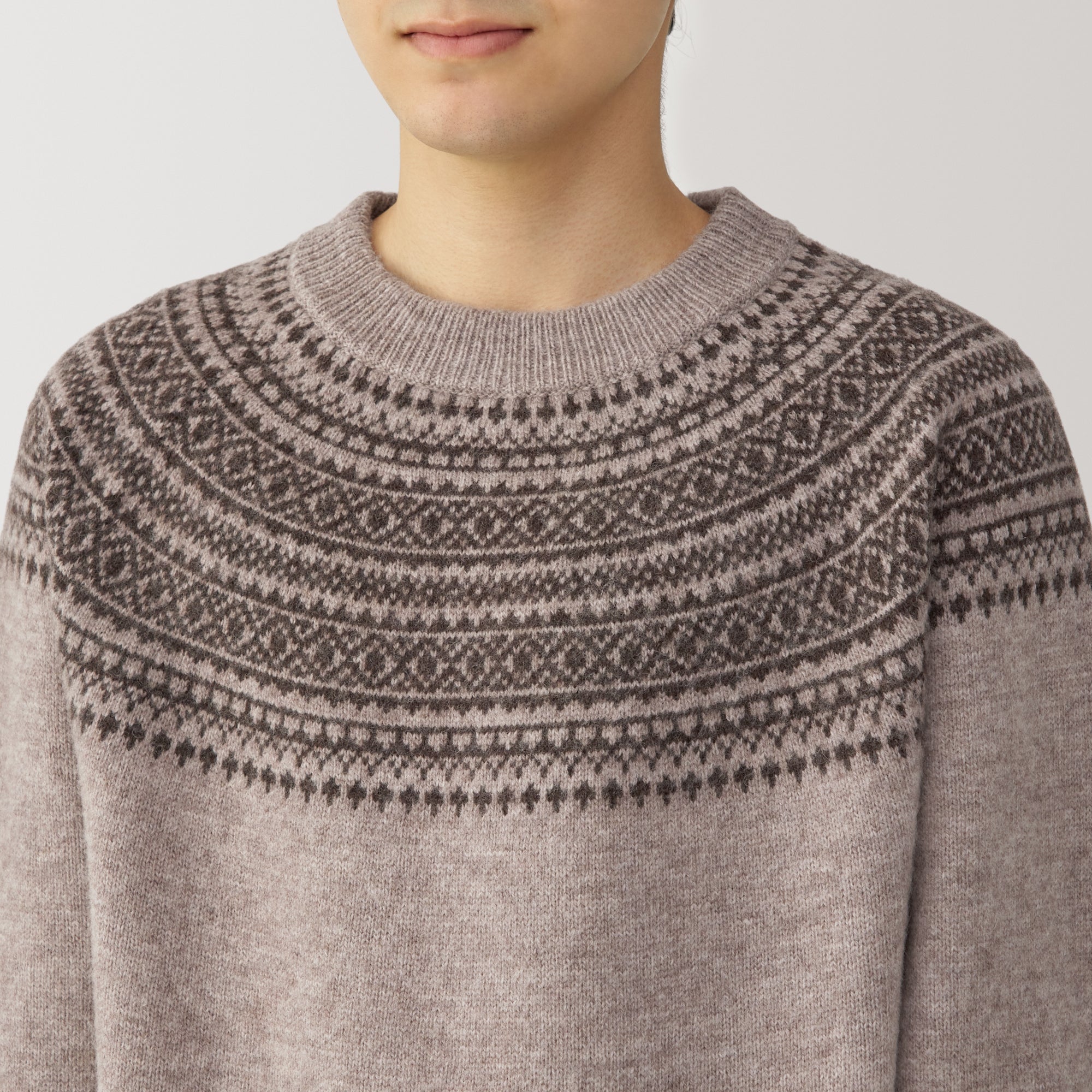 Men's Andes Wool Brushed Weave Crewneck Sweater