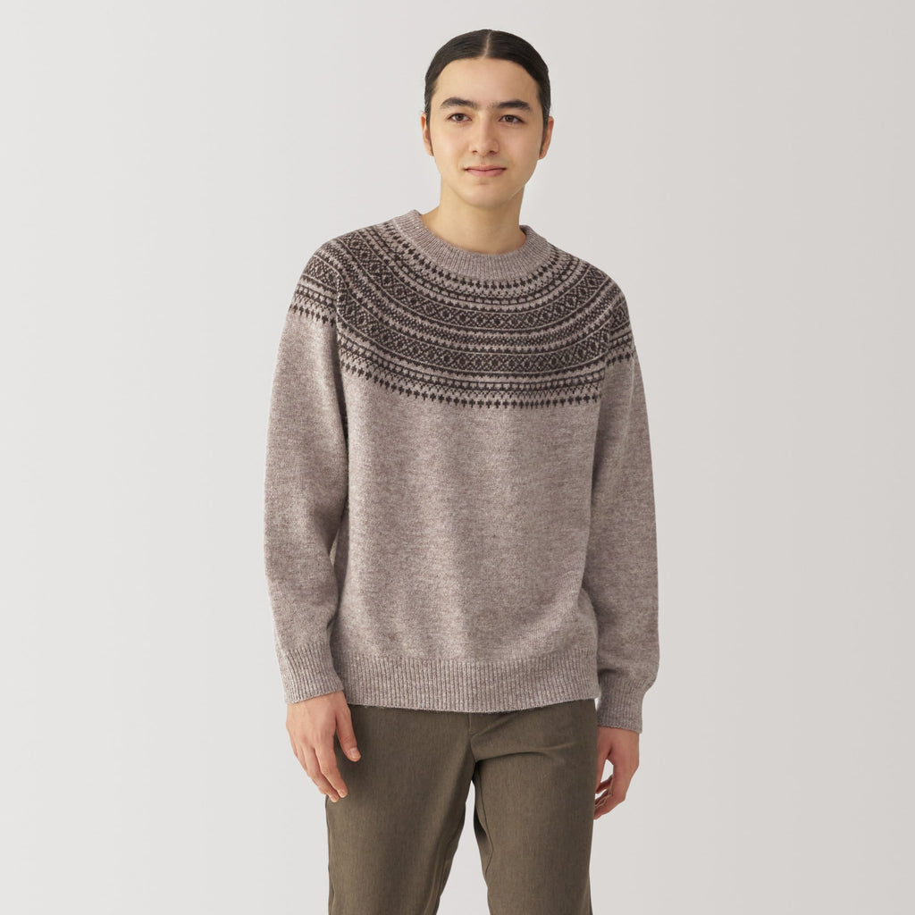 Men's Andes Wool Brushed Weave Crewneck Sweater