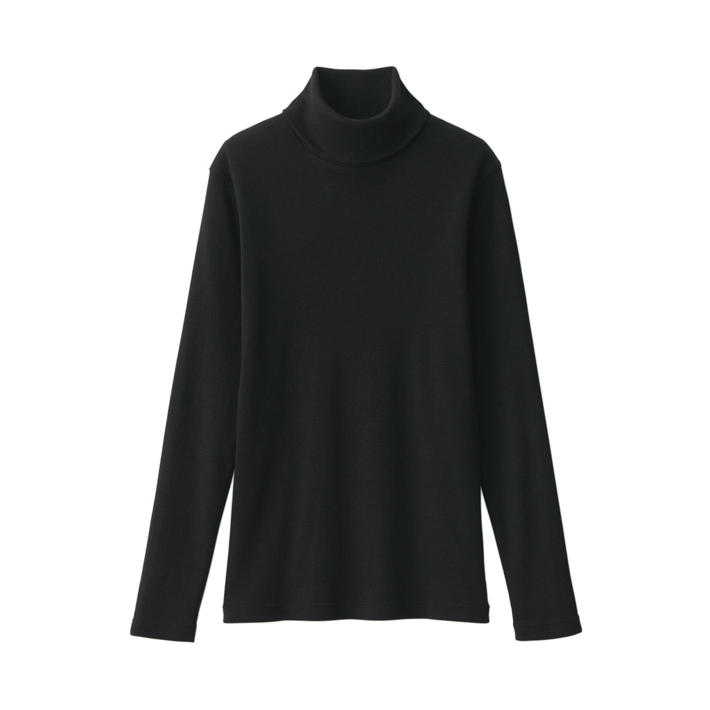 Women's Soy Fibre Blend Ribbed Turtleneck Long Sleeve T-Shirt