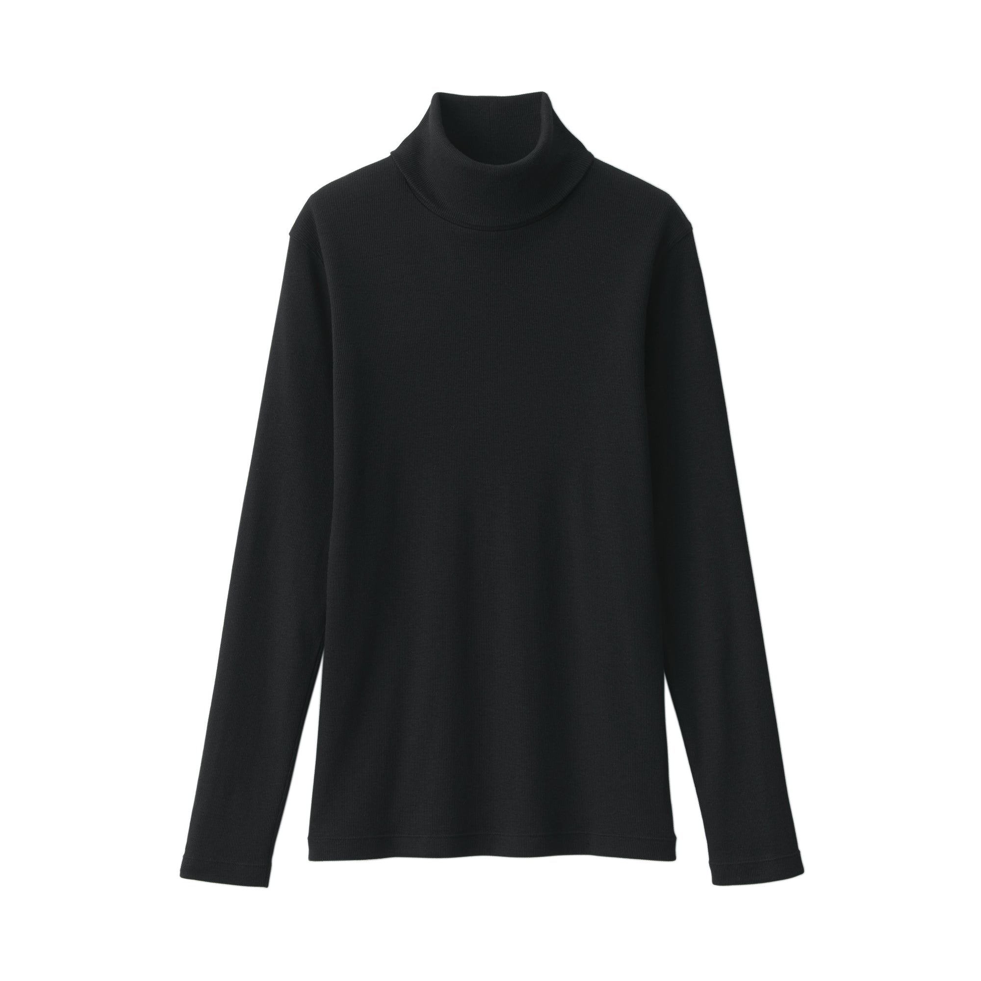 Women's Soy Fibre Blend Ribbed Turtleneck Long Sleeve T-Shirt