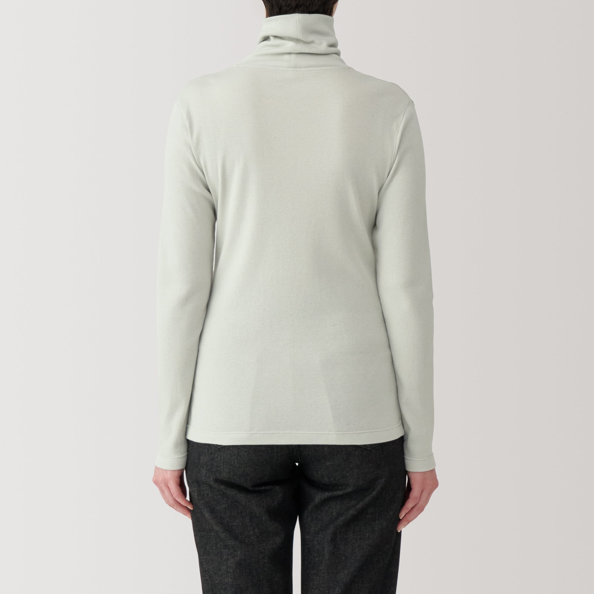 Women's Soy Fibre Blend Ribbed Turtleneck Long Sleeve T-Shirt