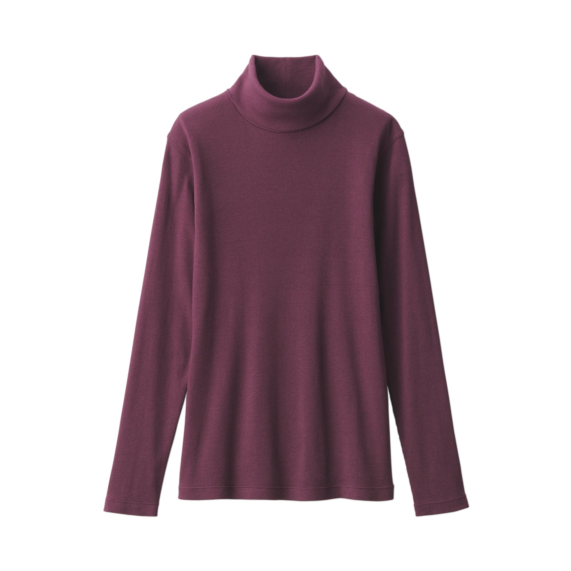 Women's Soy Fibre Blend Ribbed Turtleneck Long Sleeve T-Shirt