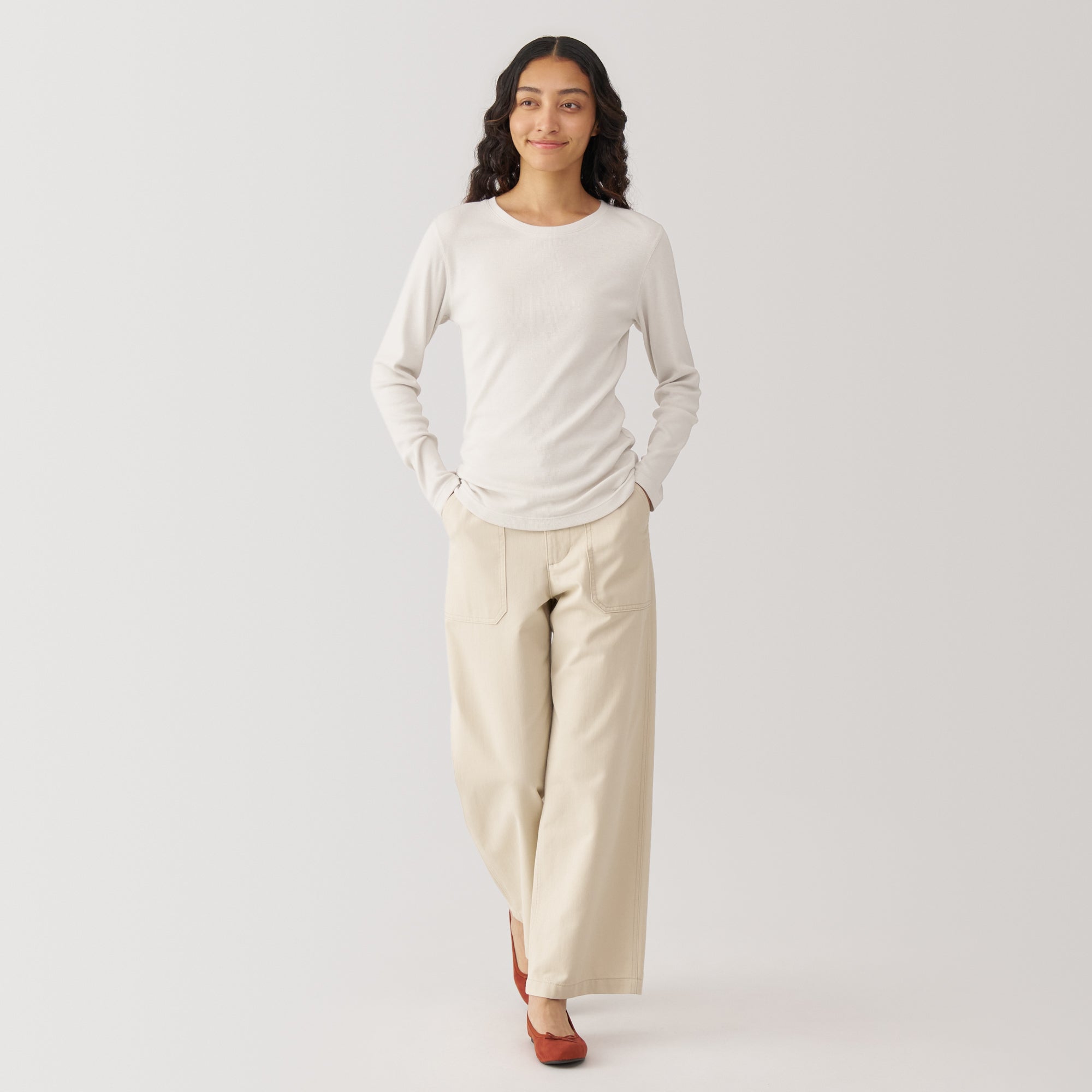 Women's Soy Fiber Blend Ribbed Crewneck T-Shirt