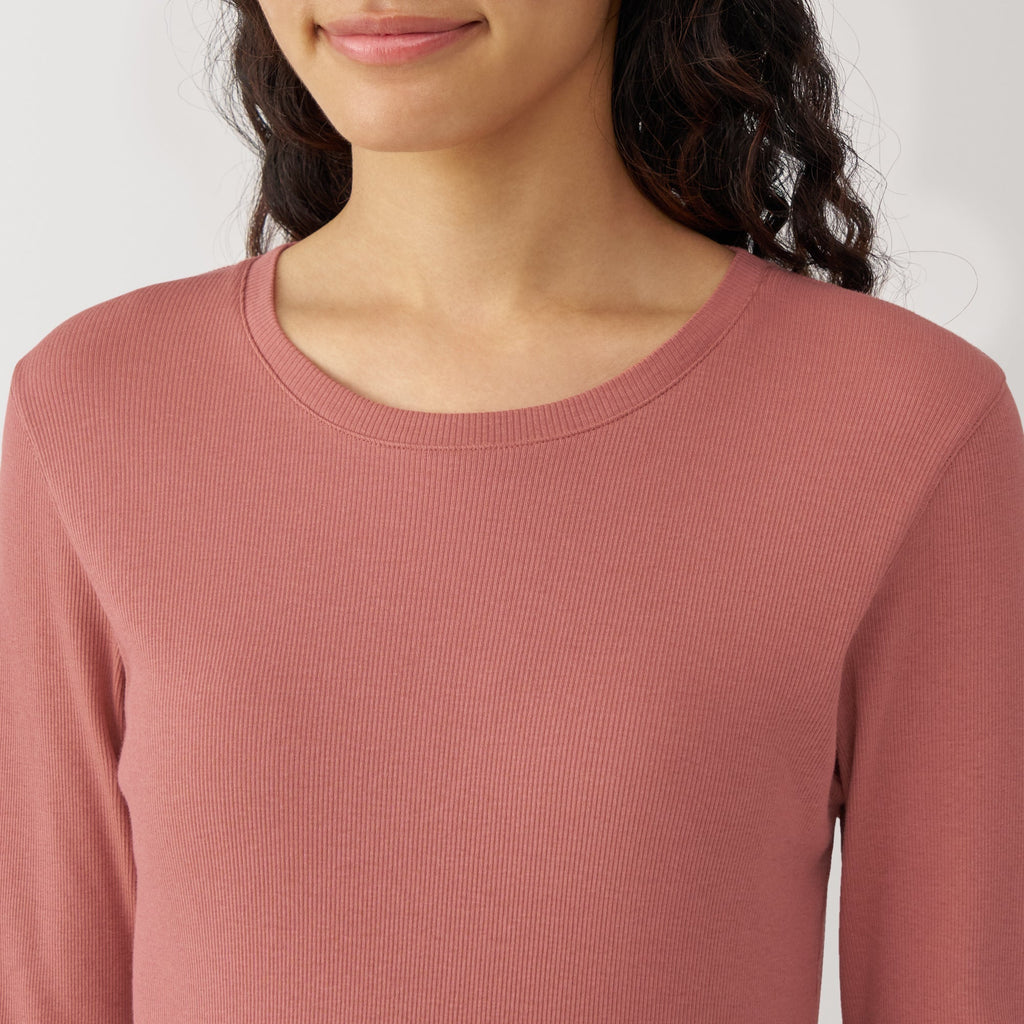 Women's Soy Fiber Blend Ribbed Crewneck T-Shirt