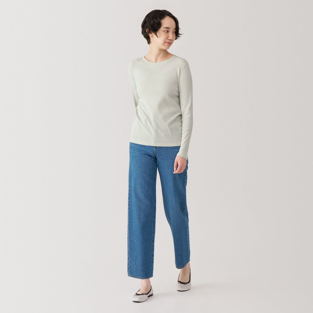 Women's Soy Fiber Blend Ribbed Crewneck T-Shirt