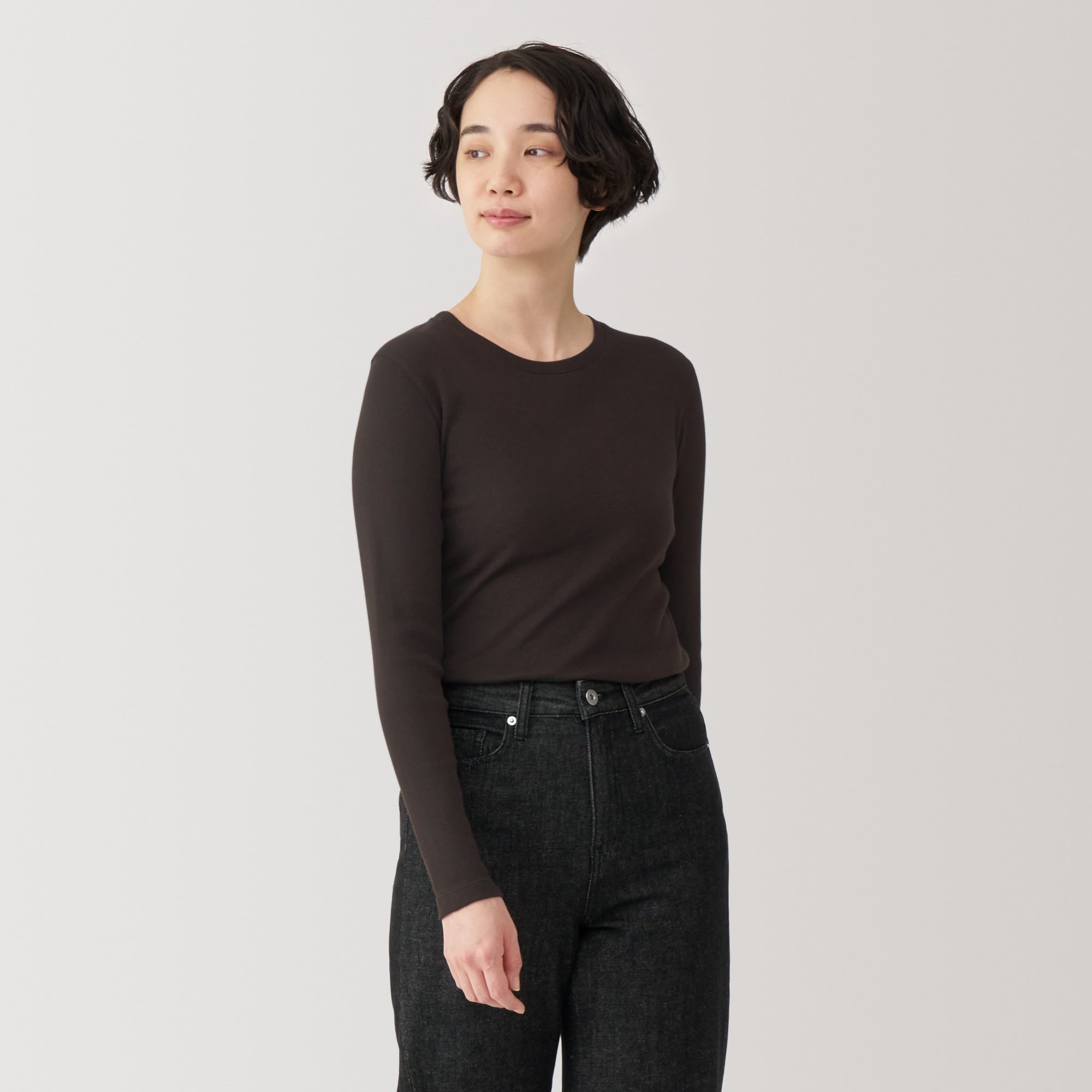 Women's Soy Fiber Blend Ribbed Crewneck T-Shirt