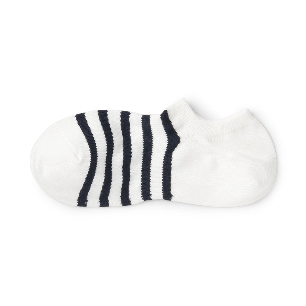 Right Angle Striped Sneaker Socks