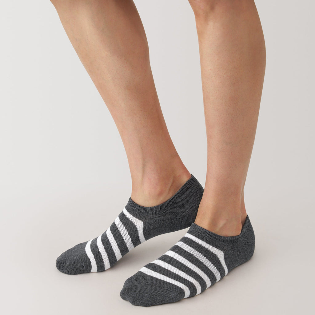 Right Angle Striped Sneaker Socks