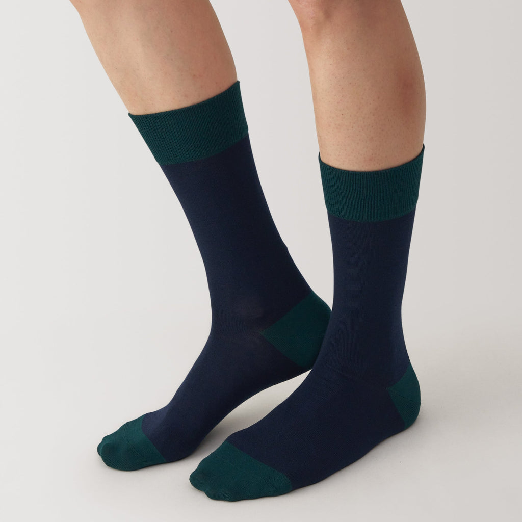 Right Angle Lustrous Wool Mix Thin Socks