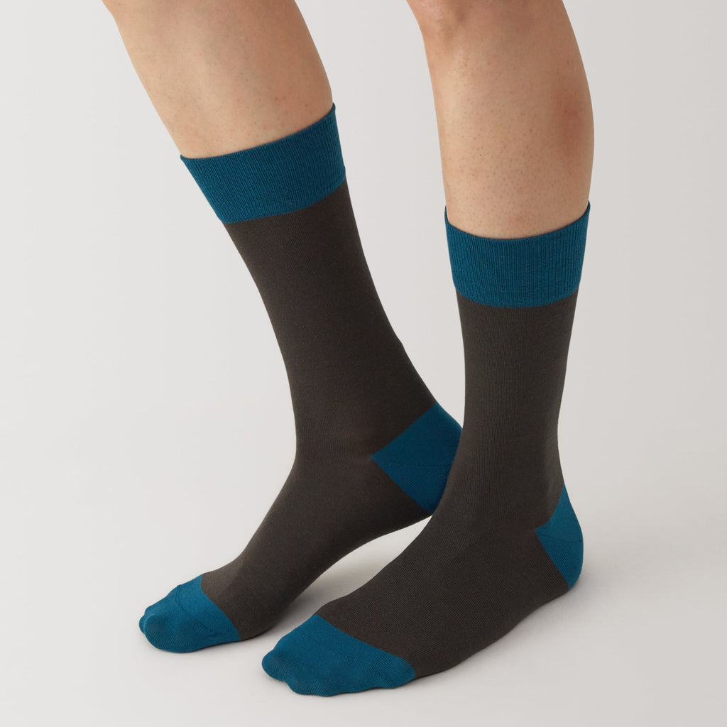 Right Angle Lustrous Wool Mix Thin Socks