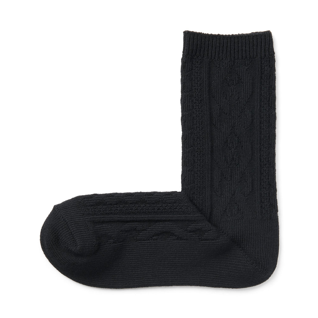 Right Angle Loose Top Cable Stitch Socks