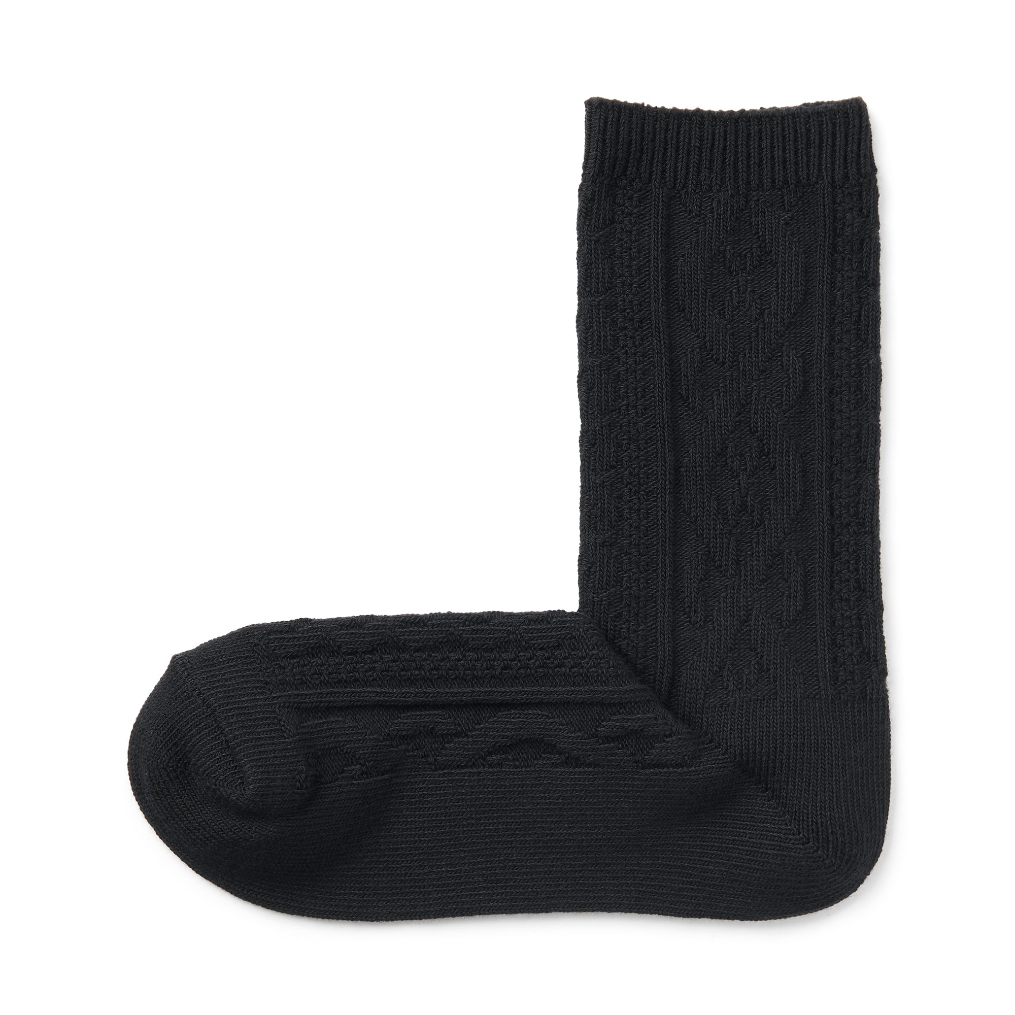 Right Angle Loose Top Cable Stitch Socks