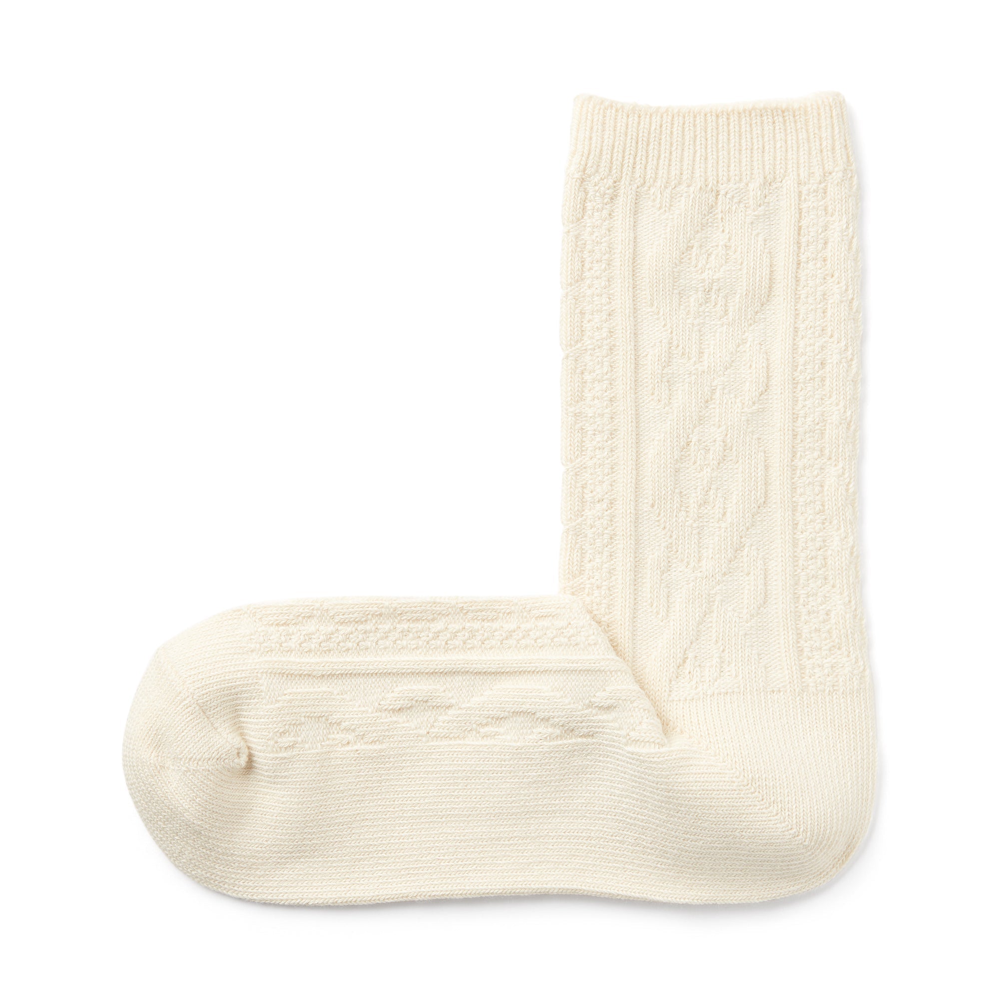 Right Angle Loose Top Cable Stitch Socks
