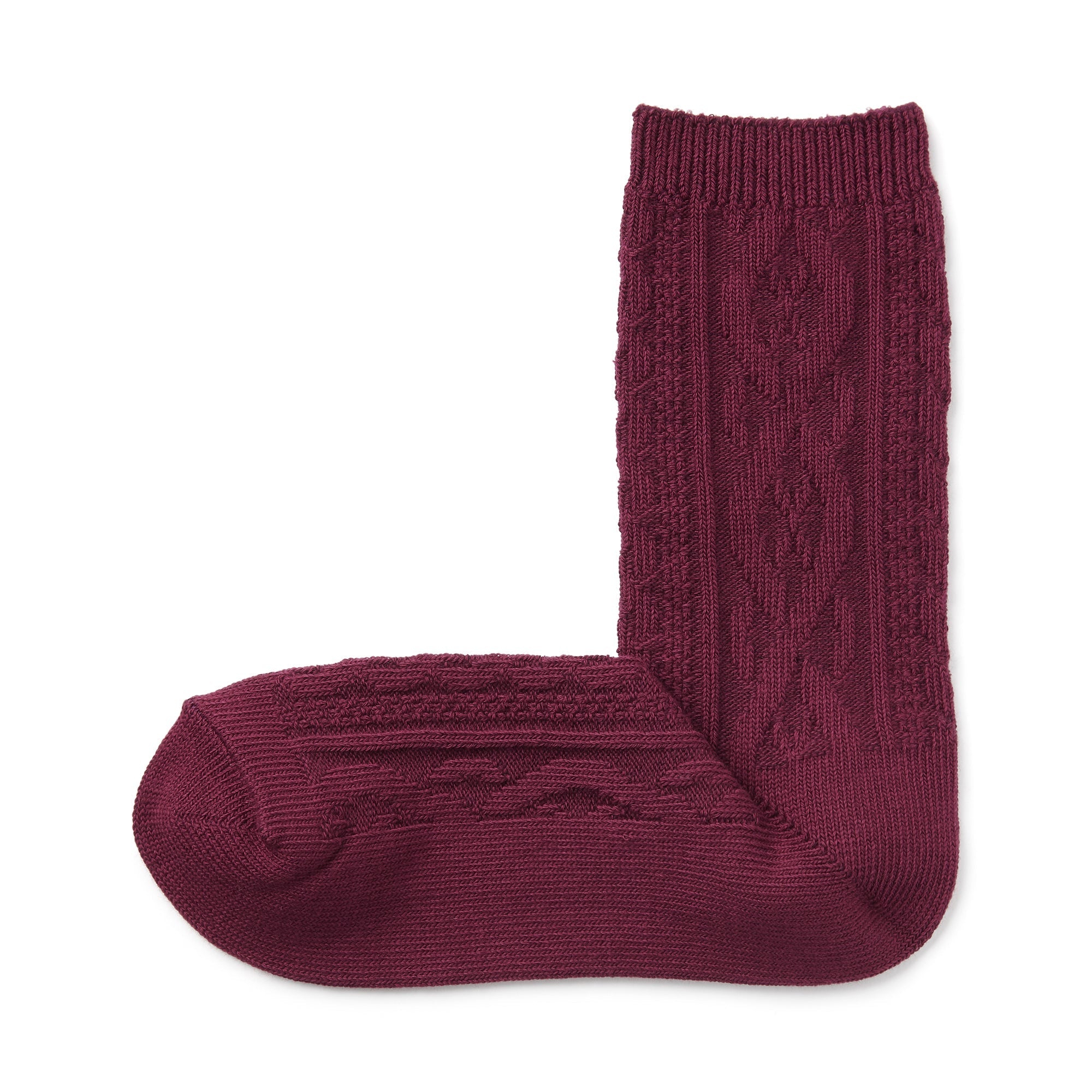Right Angle Loose Top Cable Stitch Socks