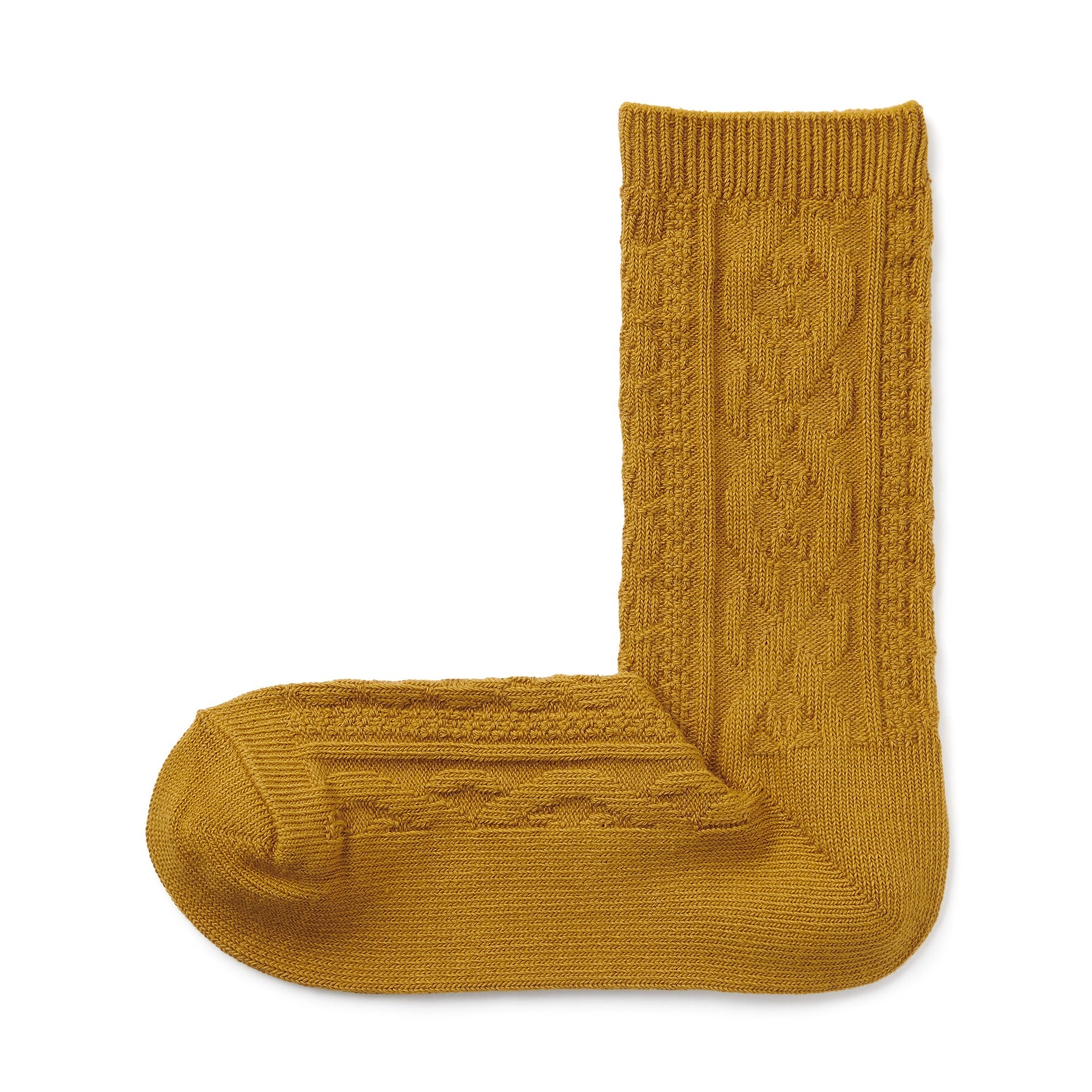 Right Angle Loose Top Cable Stitch Socks