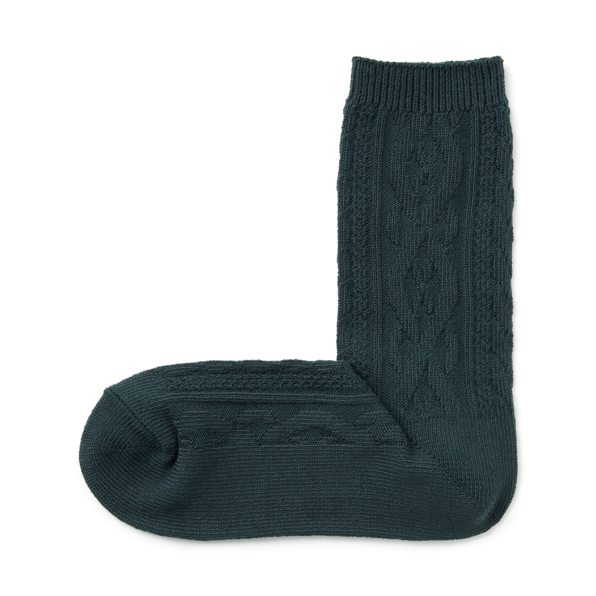Right Angle Loose Top Cable Stitch Socks