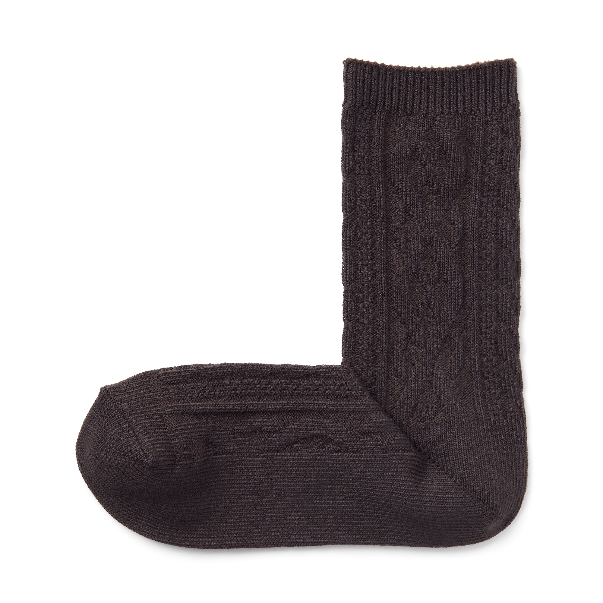 Right Angle Loose Top Cable Stitch Socks