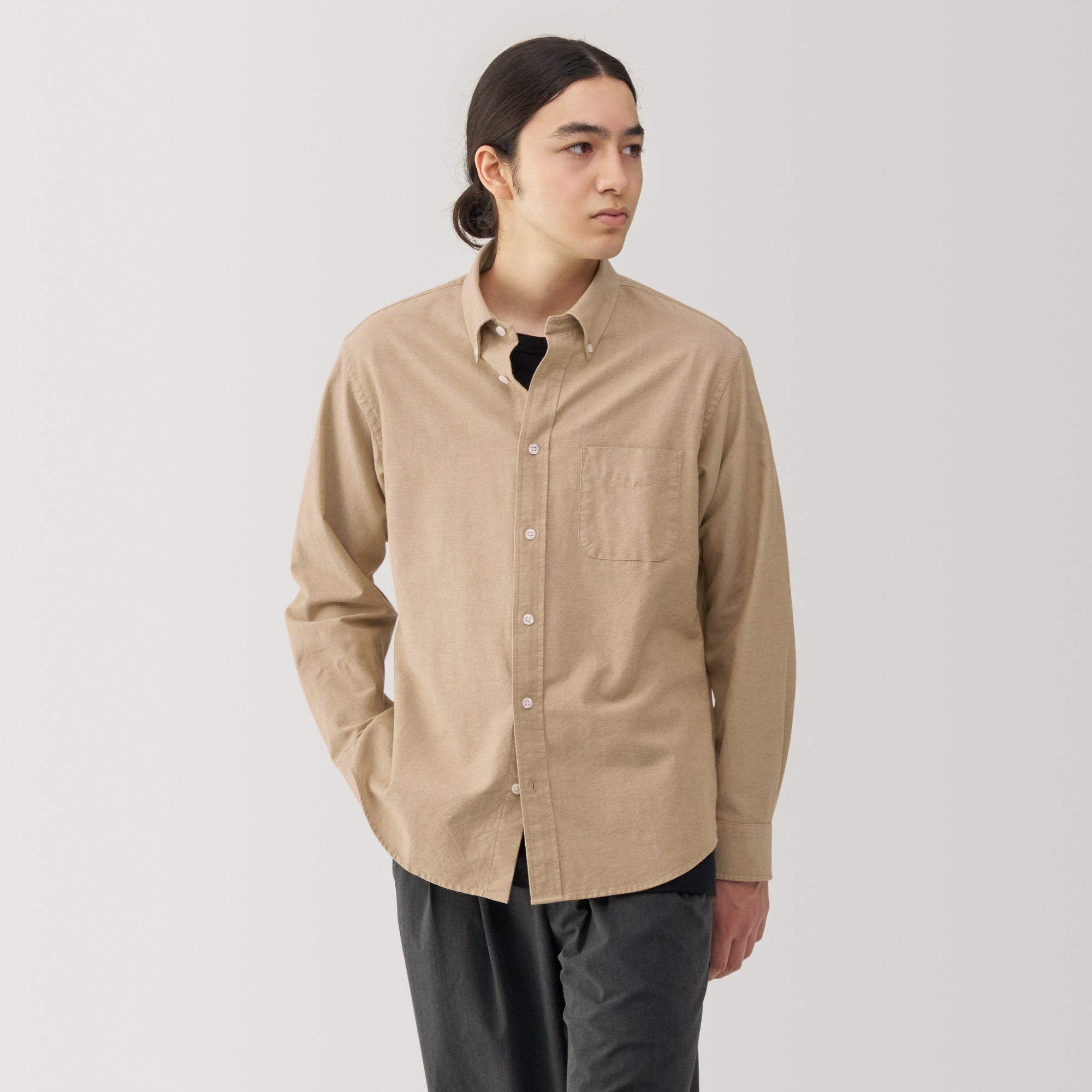 Men's Washed Oxford Button Down Shirt