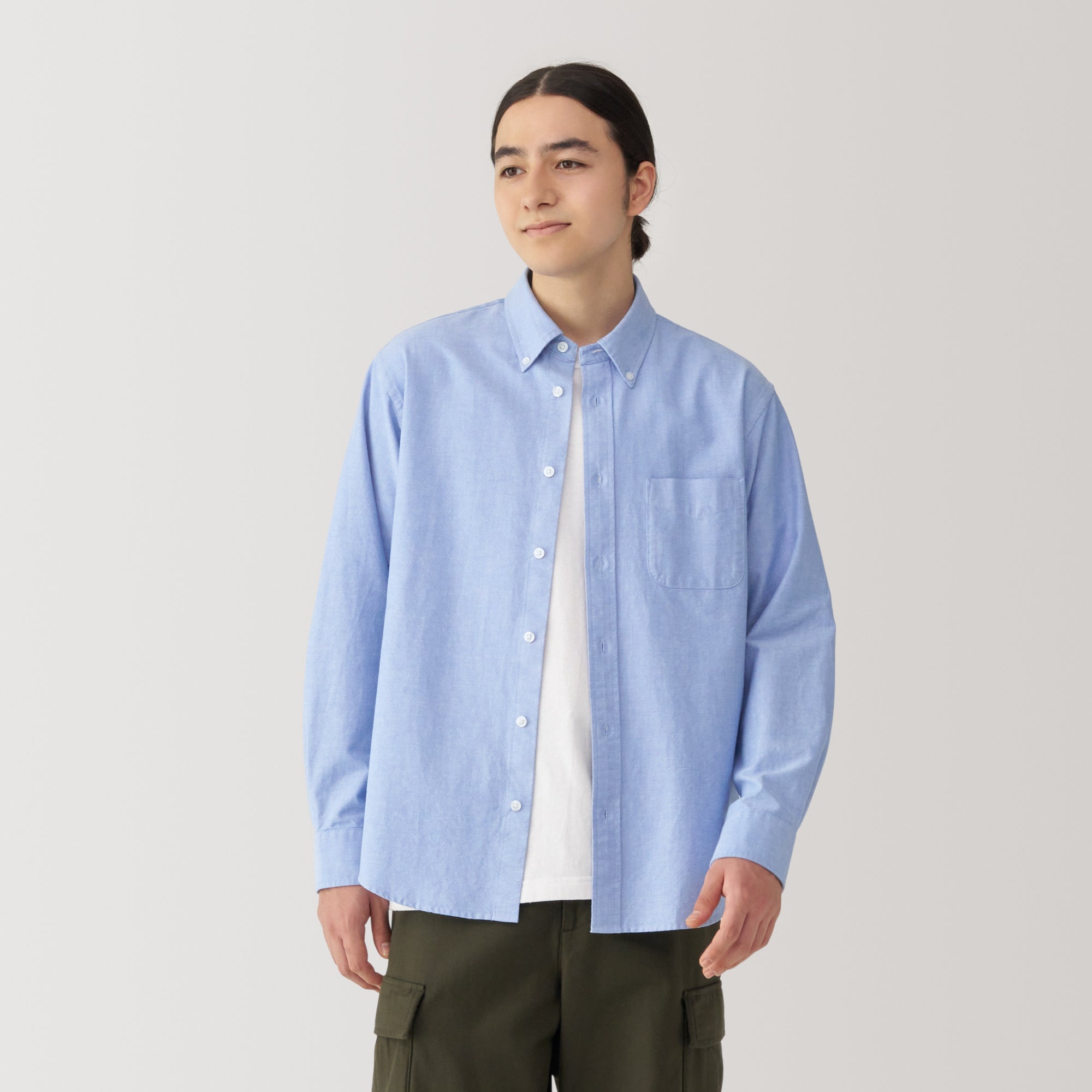 Men's Washed Oxford Button Down Shirt