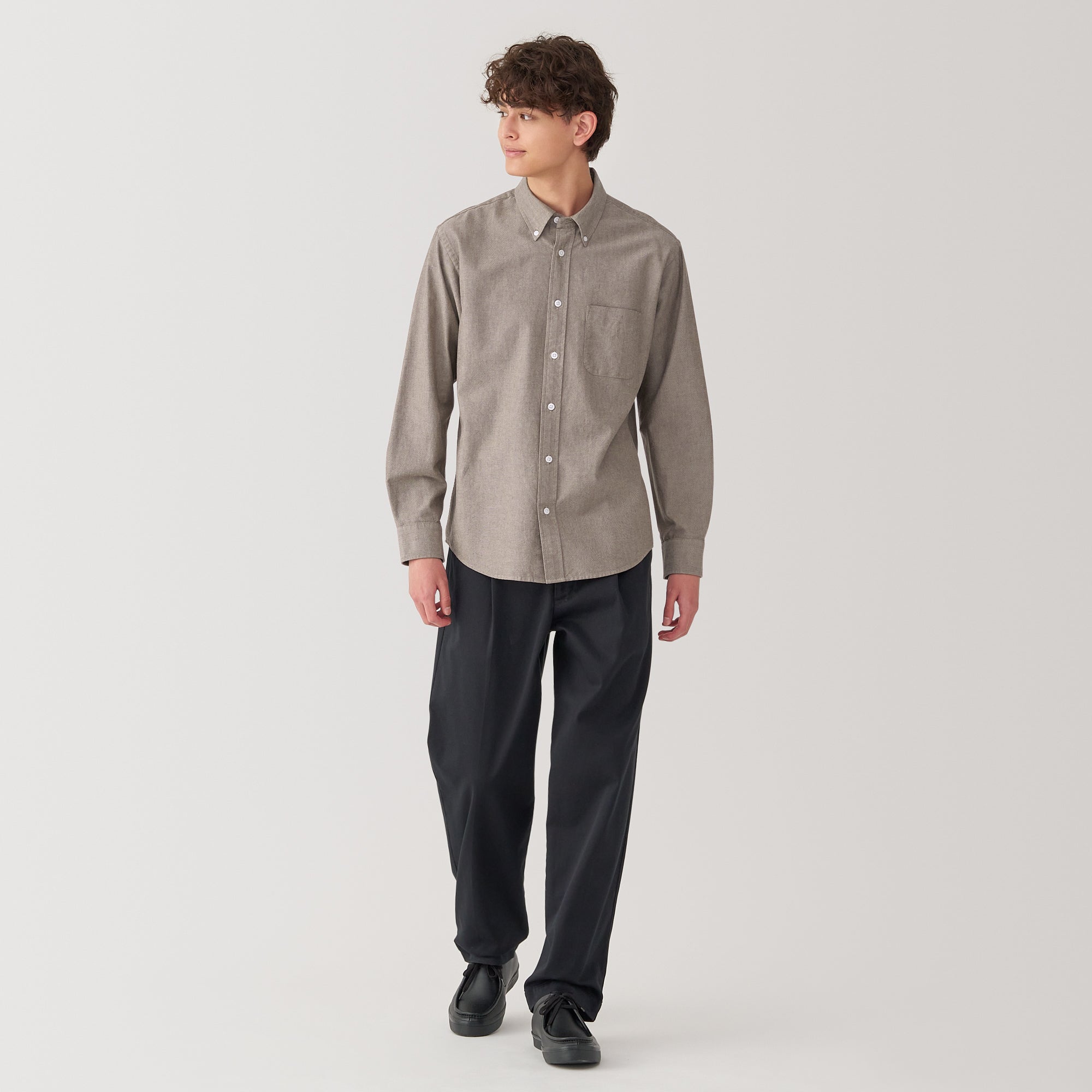 Men's Washed Oxford Button Down Shirt