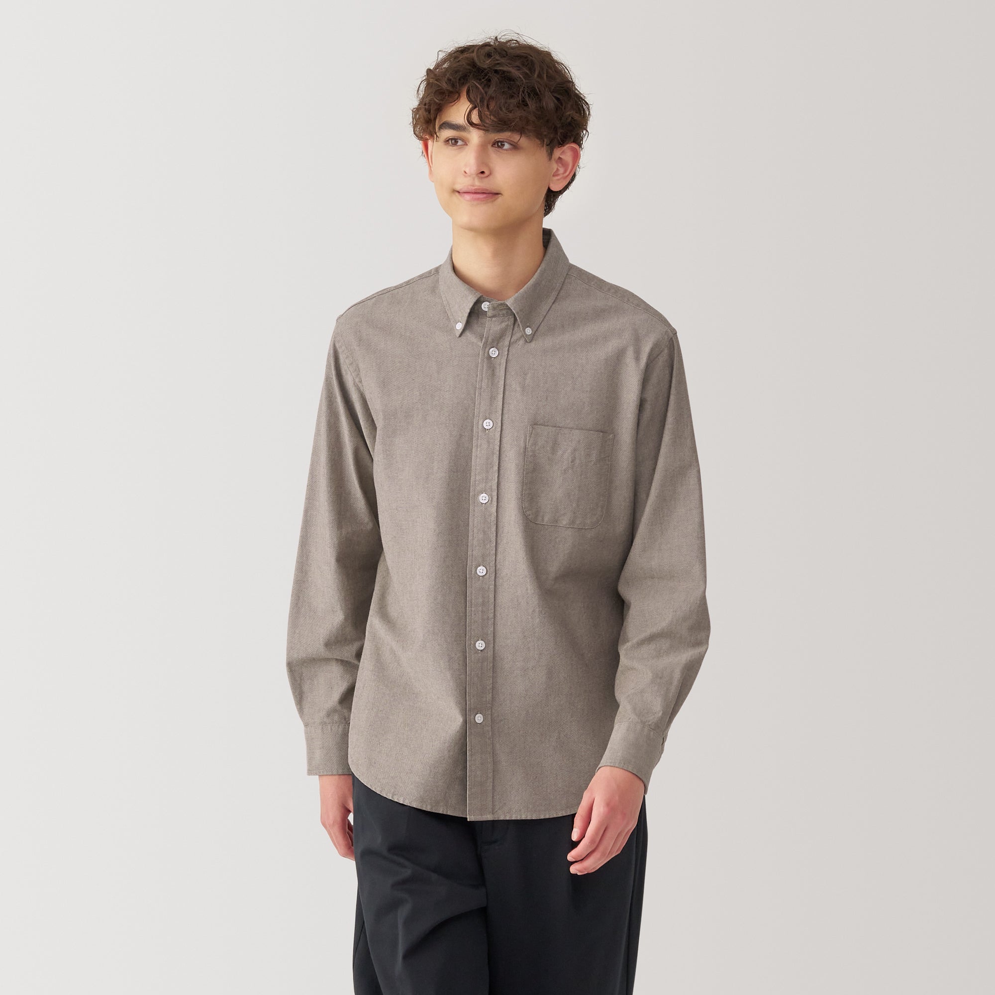 Men's Washed Oxford Button Down Shirt