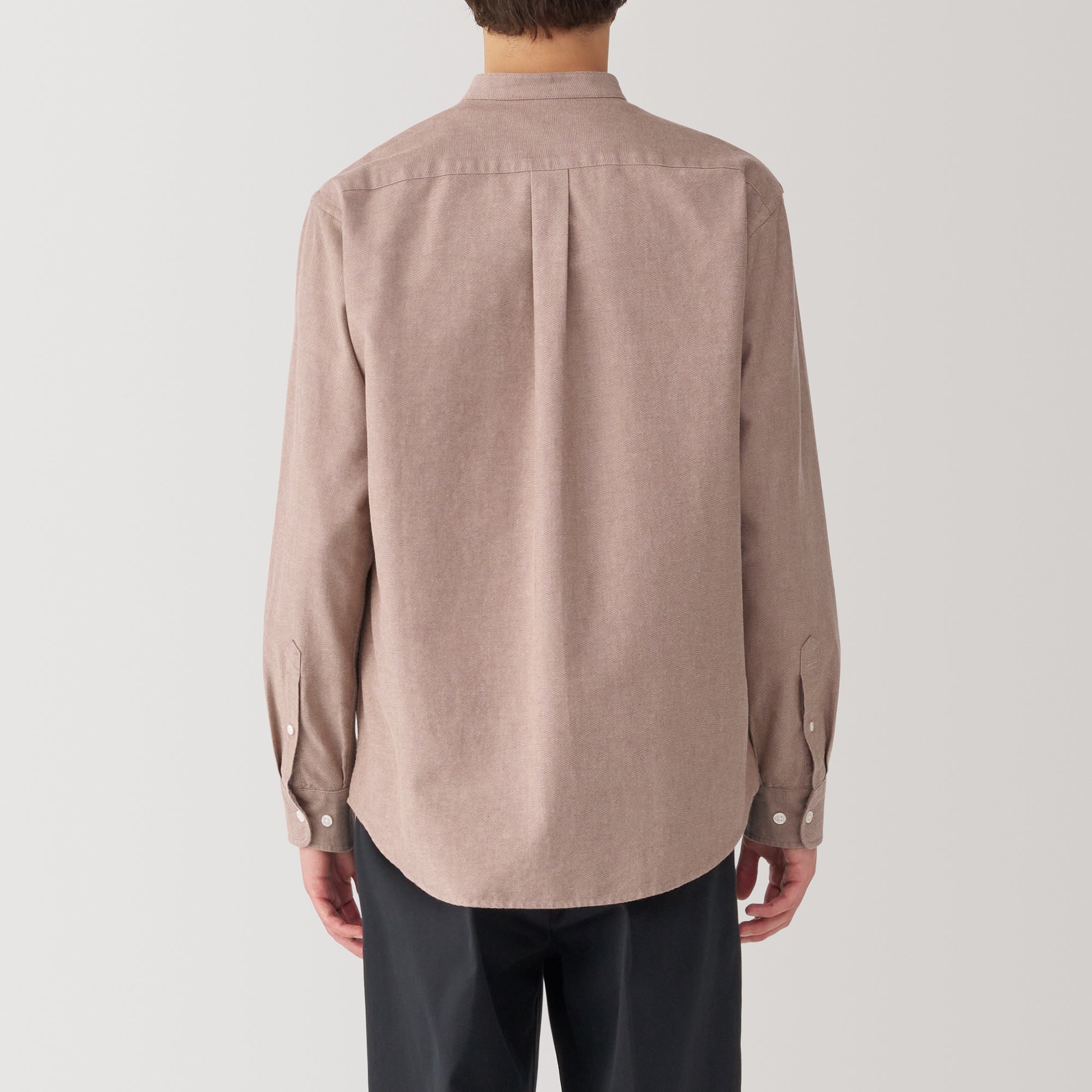 Men's Washed Oxford Stand Collar Shirt
