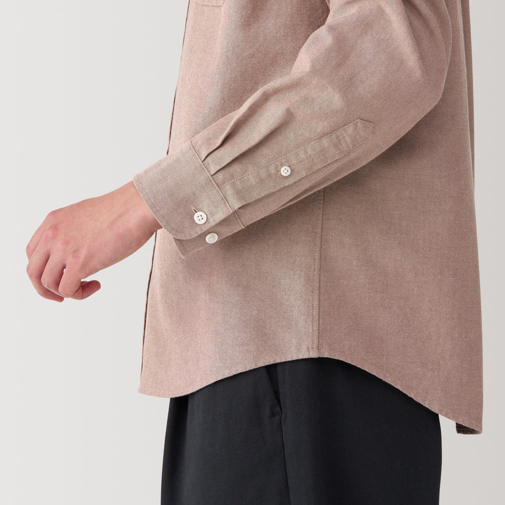 Men's Washed Oxford Stand Collar Shirt
