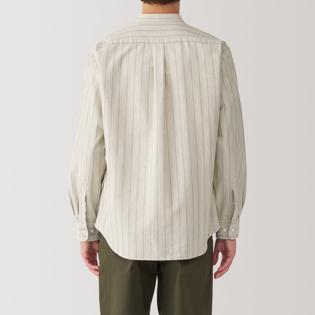 Men's Washed Oxford Stand Collar Shirt