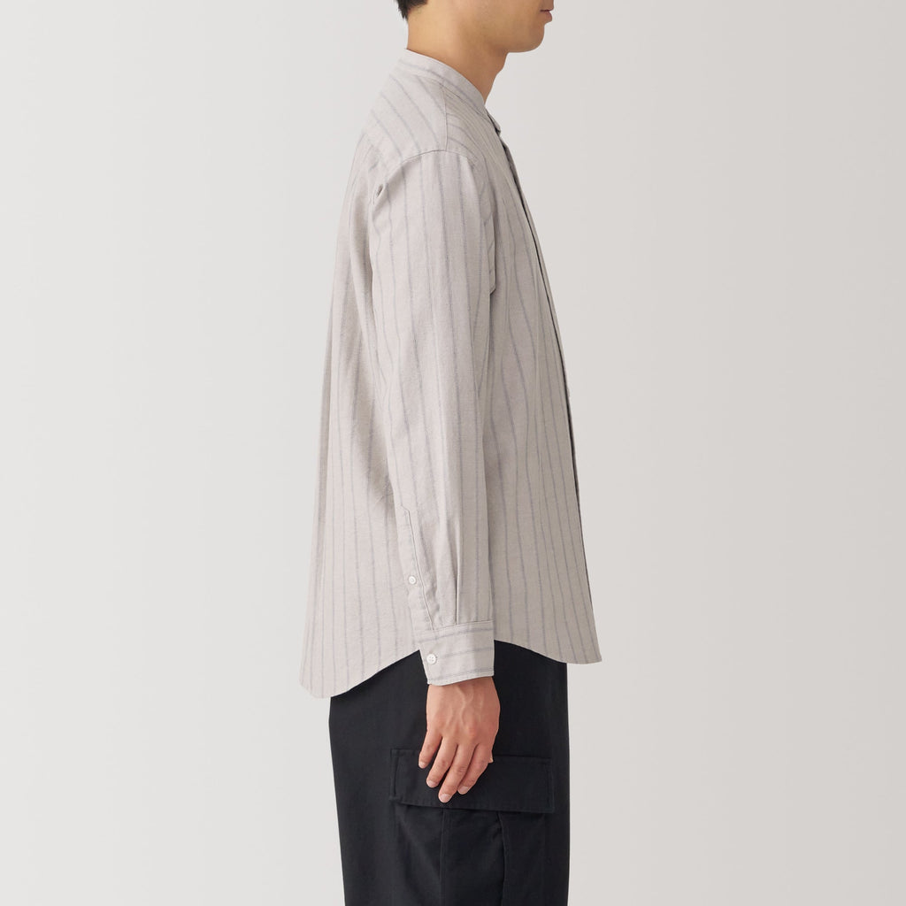 Men's Washed Oxford Stand Collar Shirt