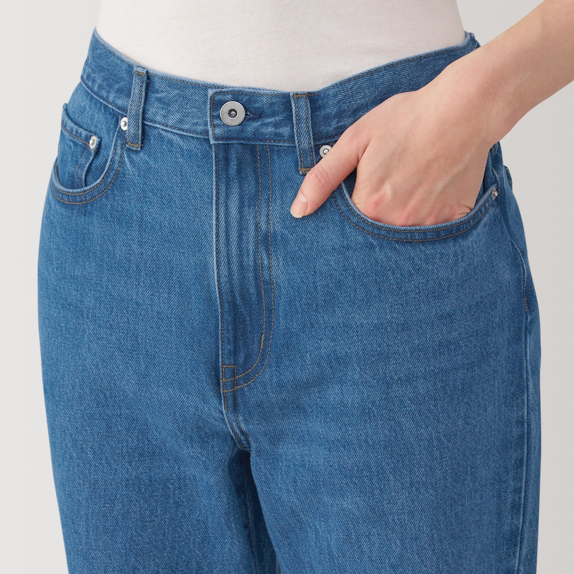 Men's Kapok Blend Straight Denim Trousers