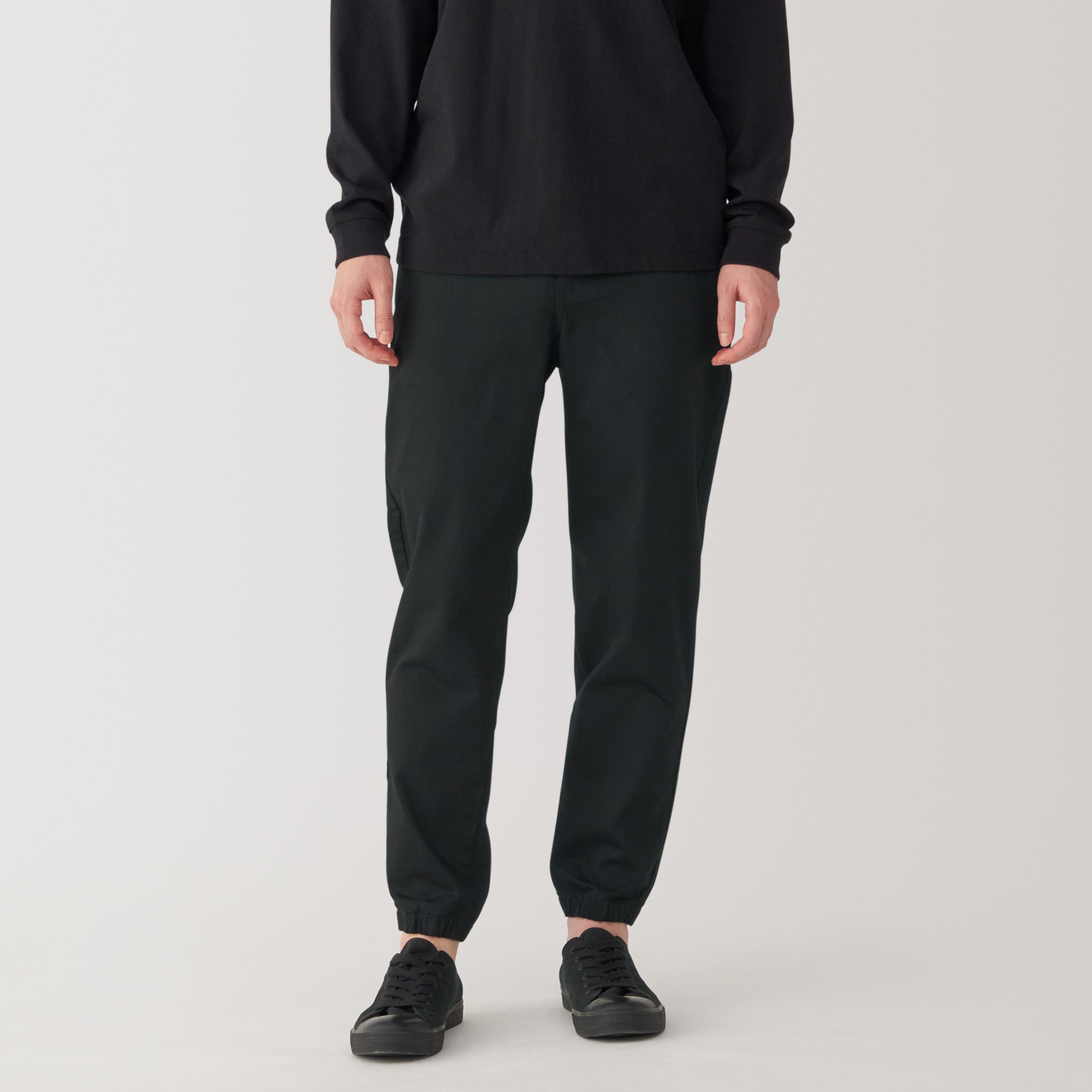 Men's Super Stretchy Denim Jogger Sweatpants - Black