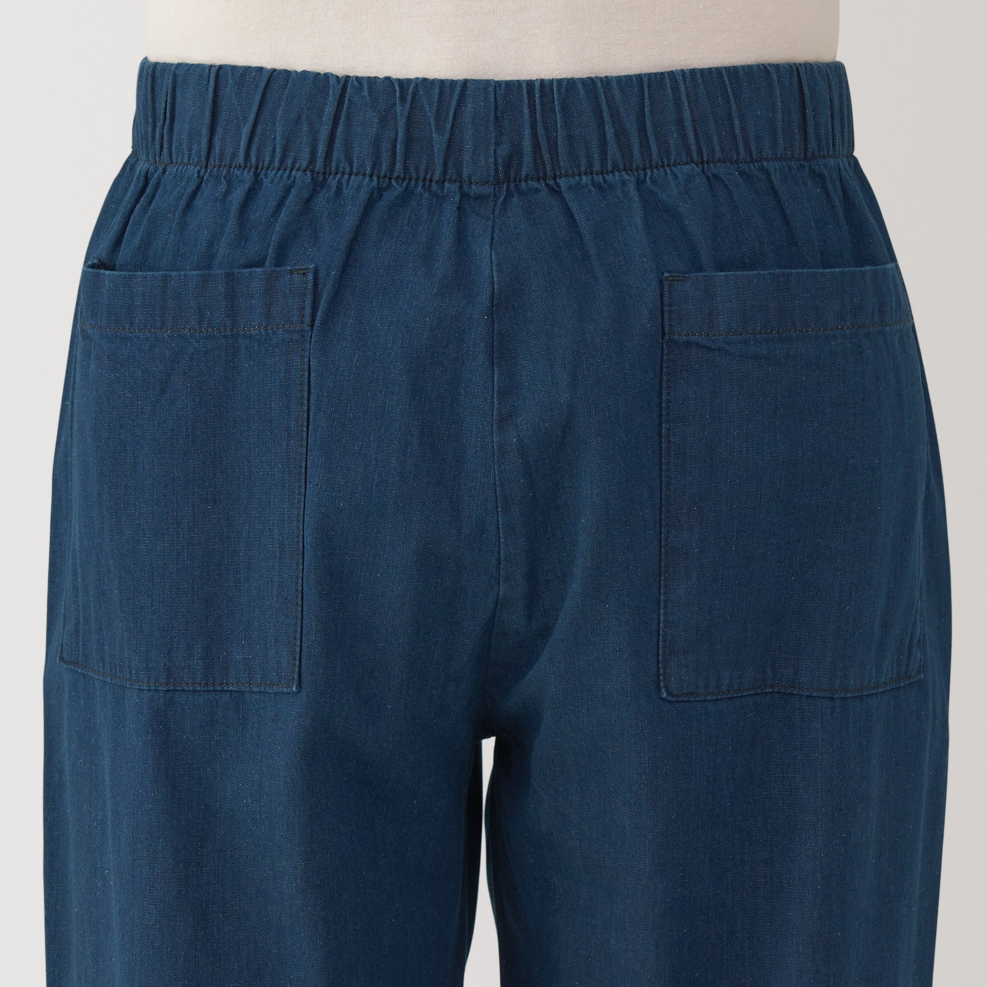 Men's Washed Denim Easy Pants - Dark Navy