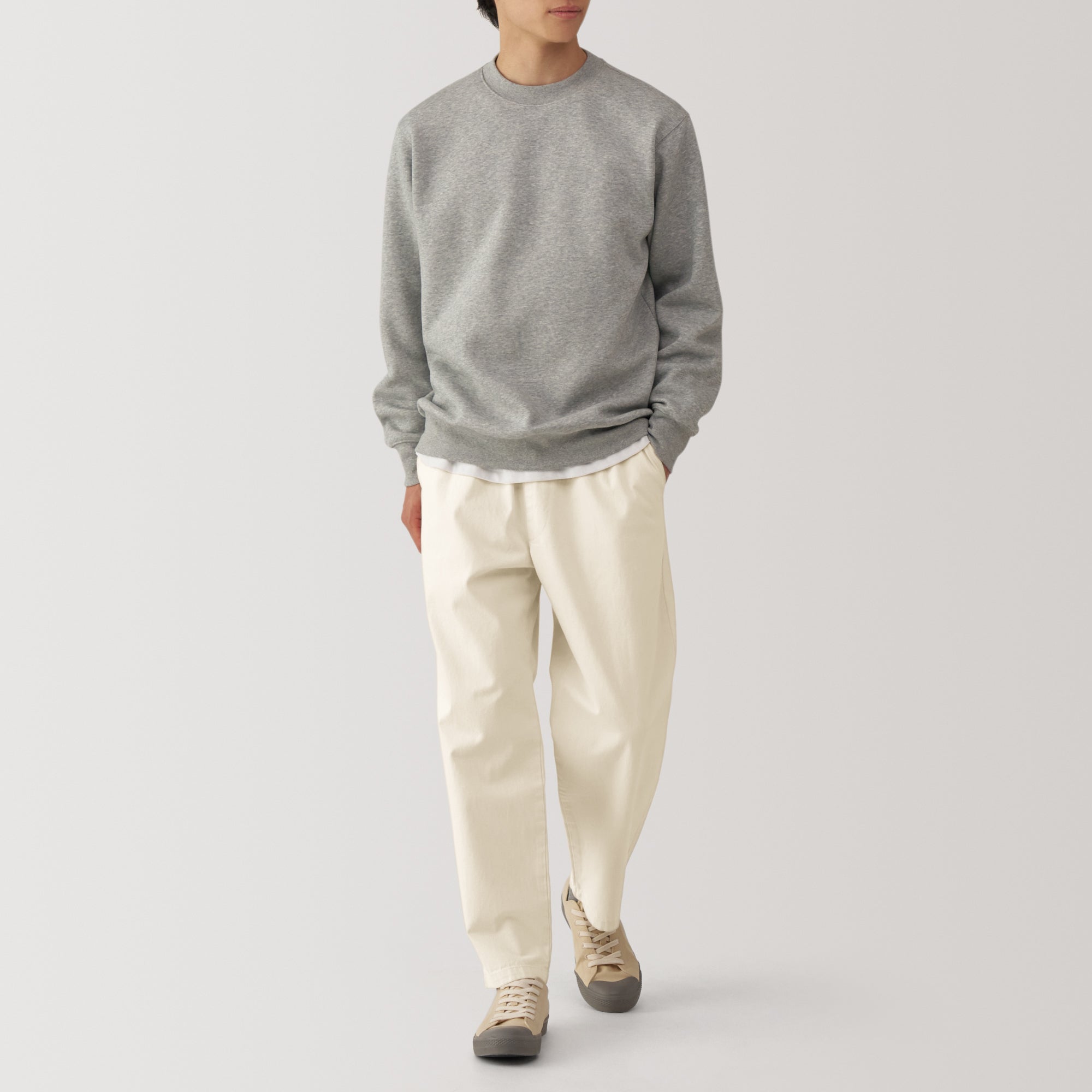 Men's Washed Denim Easy Pants - Natural