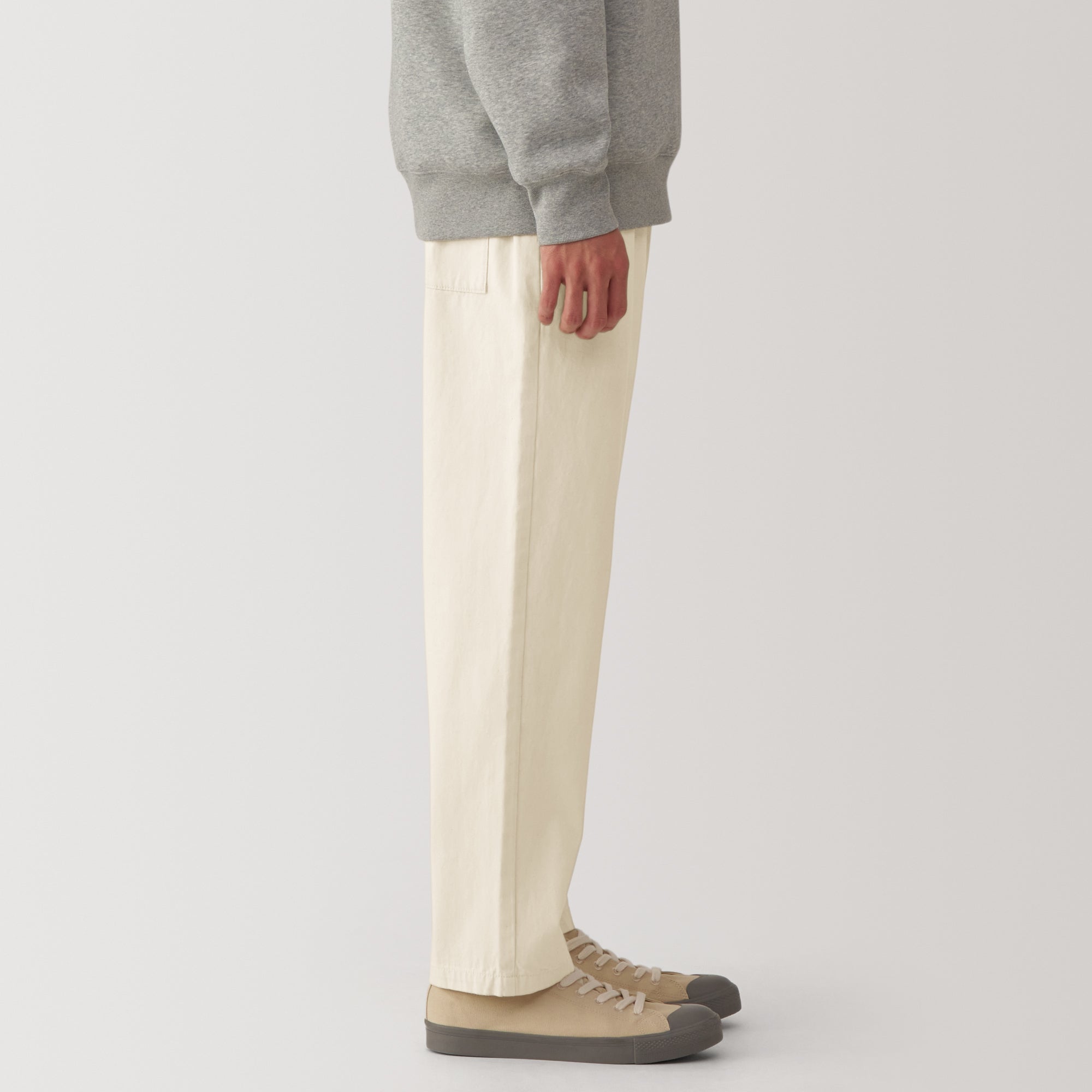 Men's Washed Denim Easy Pants - Natural