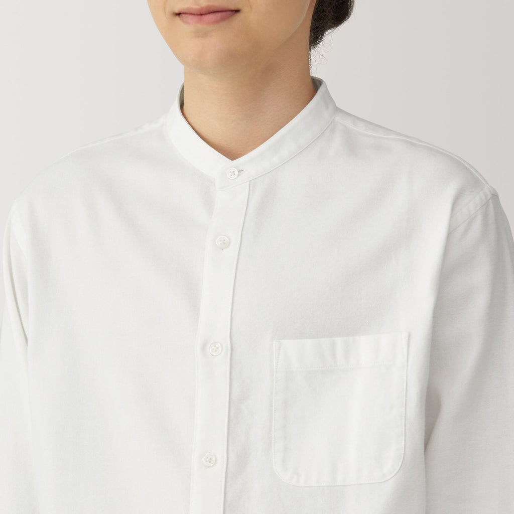 Men's Flannel Stand Collar Long Sleeve Shirt