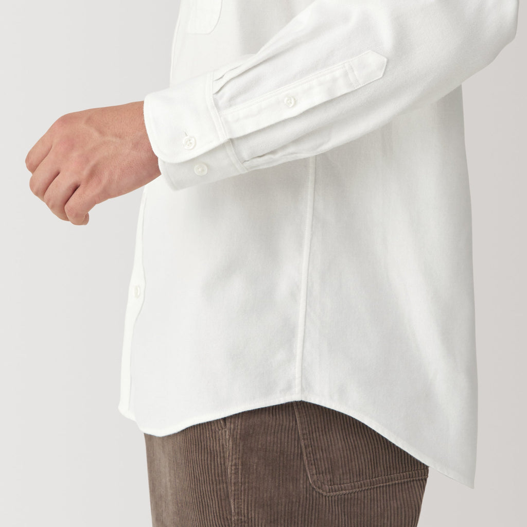 Men's Flannel Stand Collar Long Sleeve Shirt