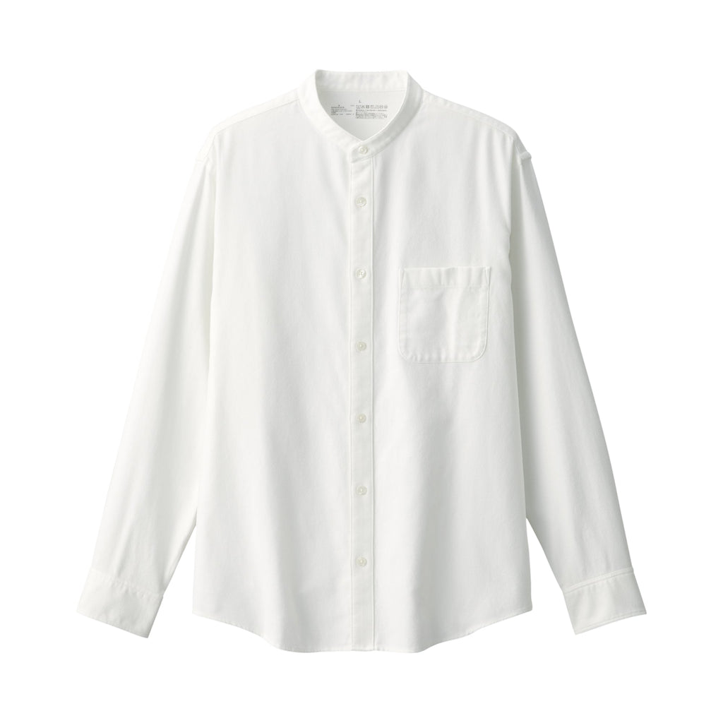 Men's Flannel Stand Collar Long Sleeve Shirt