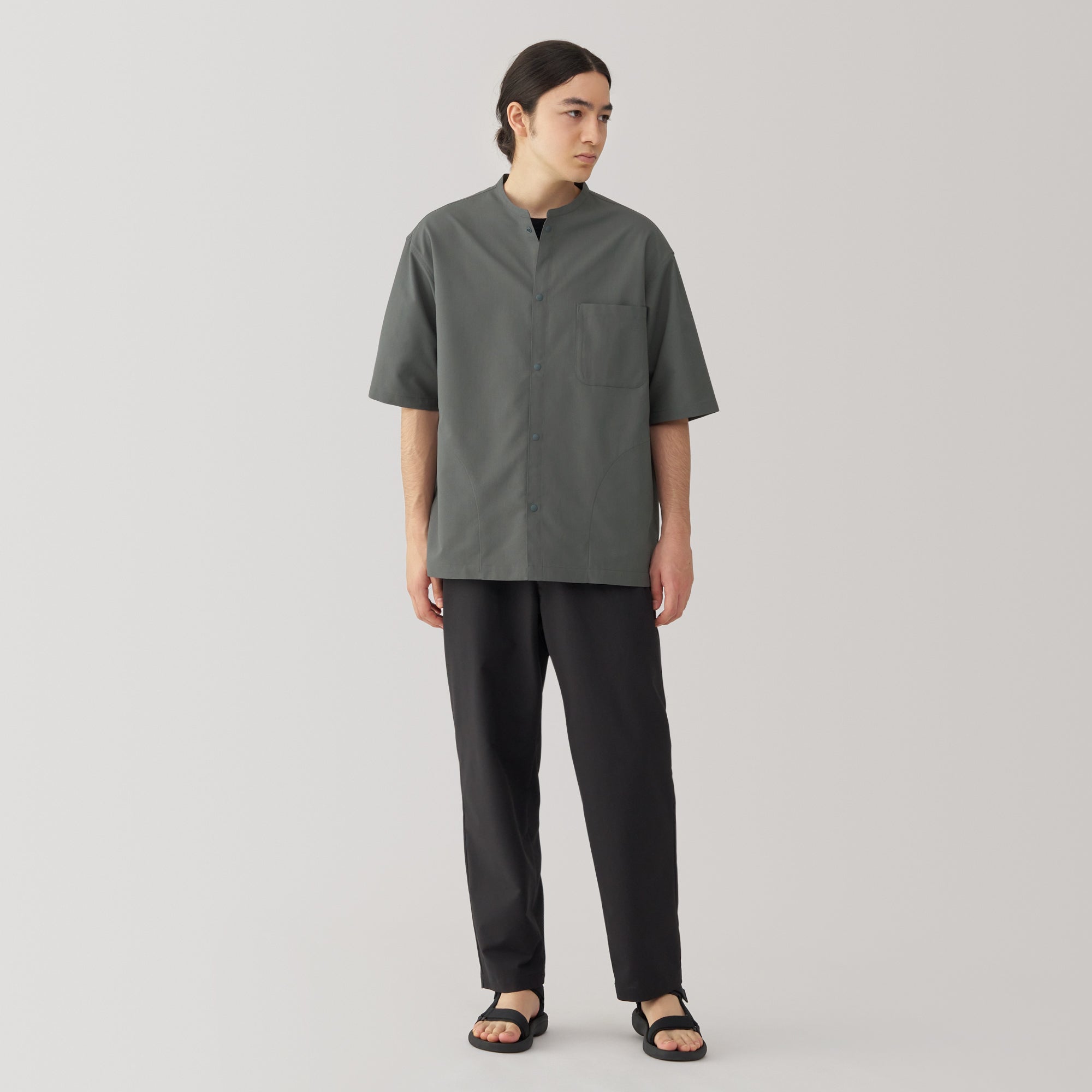 Men's Breathable Half Sleeve Collar Shirt