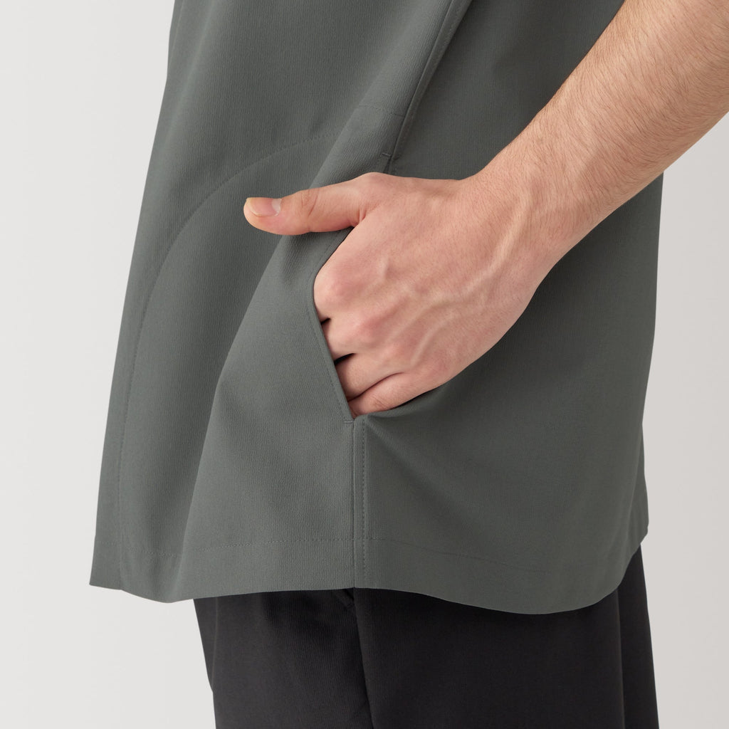 Men's Breathable Half Sleeve Collar Shirt