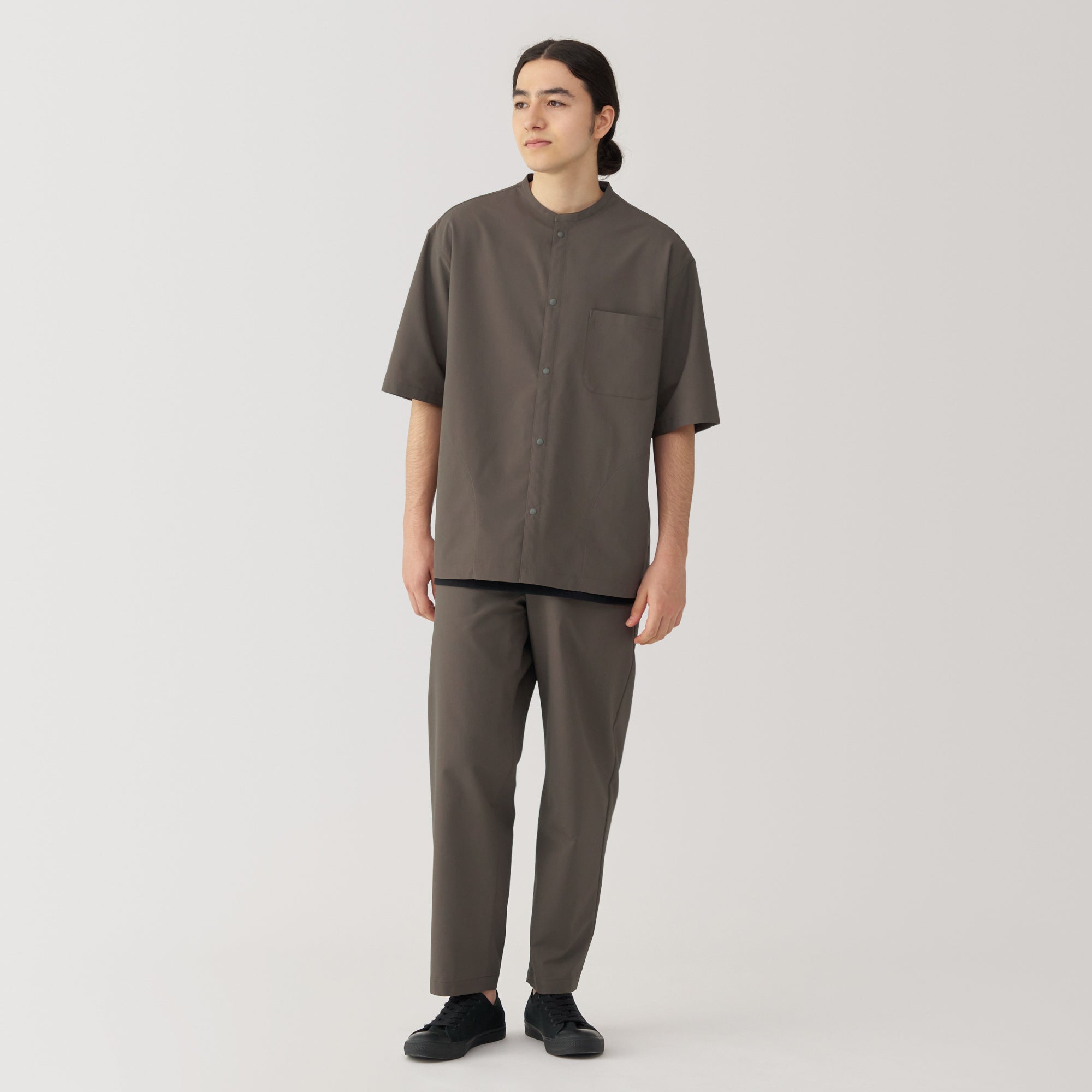 Men's Breathable Half Sleeve Collar Shirt