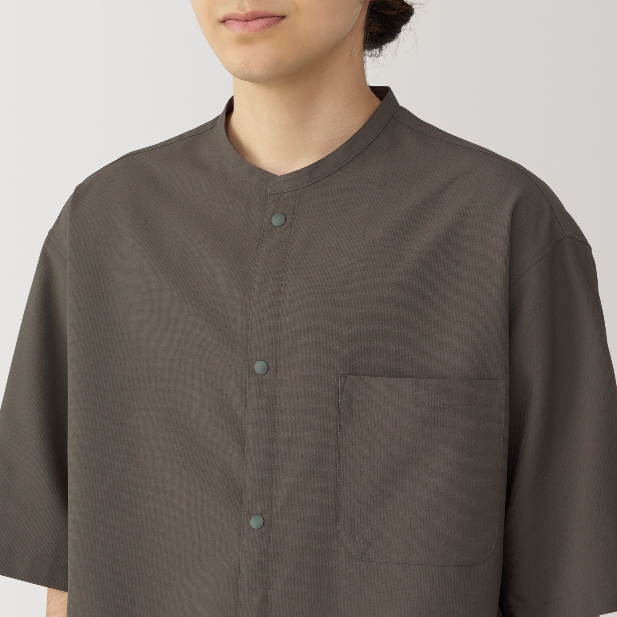 Men's Breathable Half Sleeve Collar Shirt