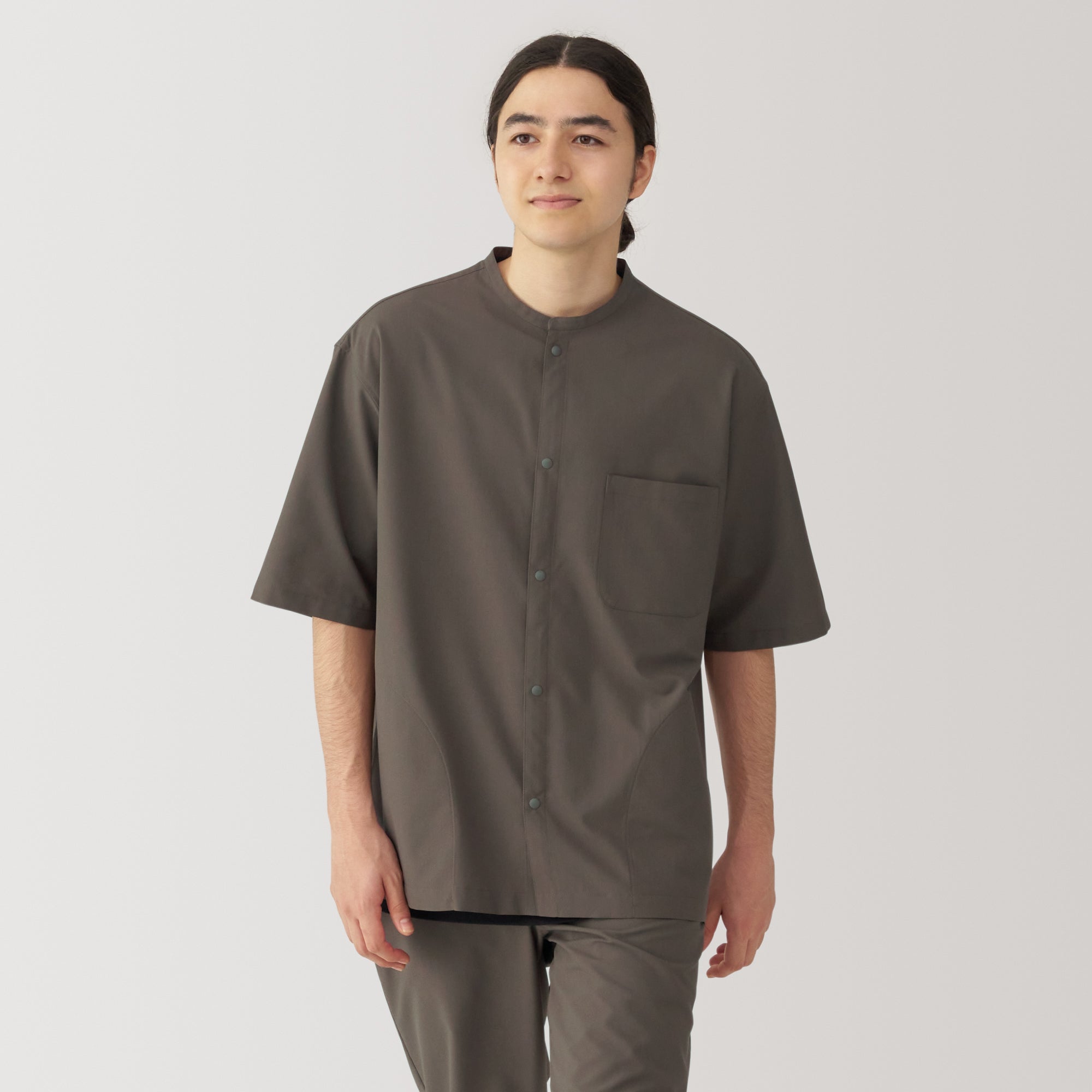 Men's Breathable Half Sleeve Collar Shirt