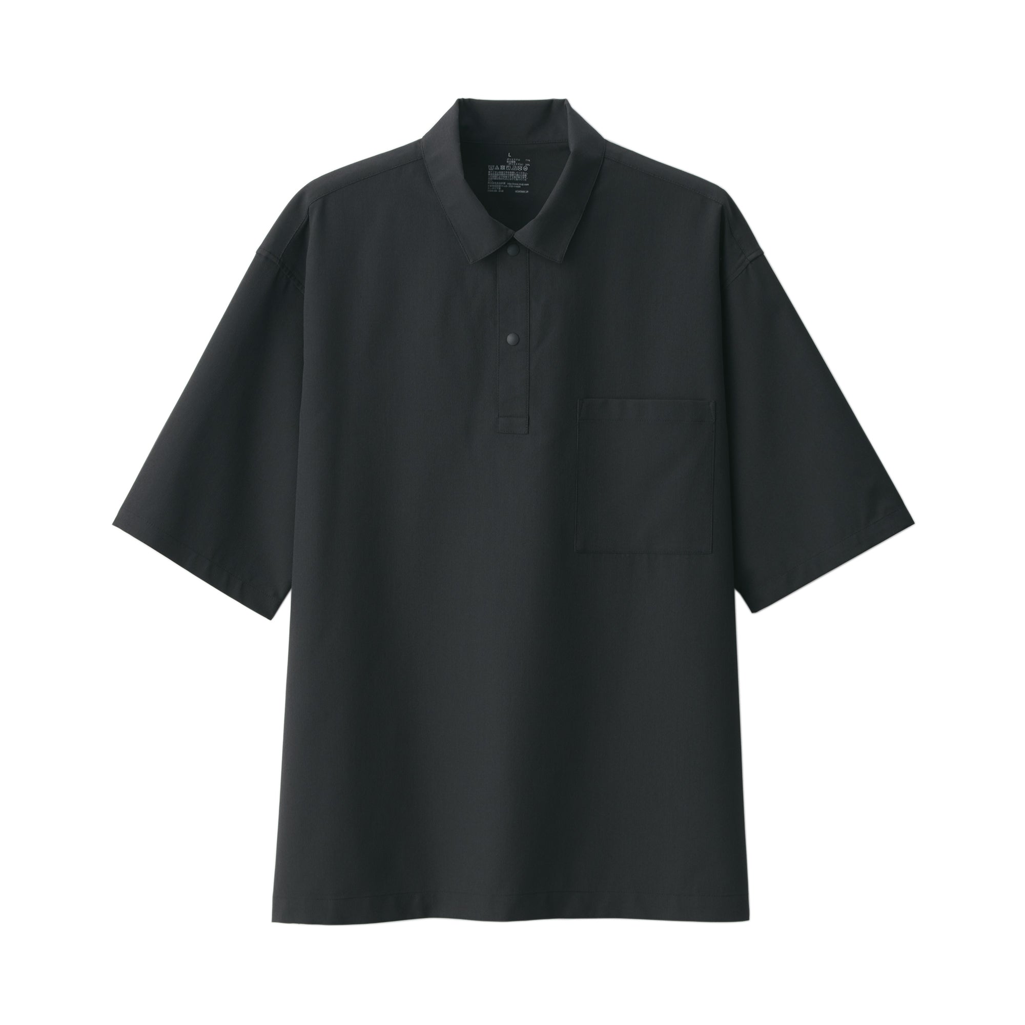 Men's Breathable Wide Half Sleeve Woven Polo Shirt