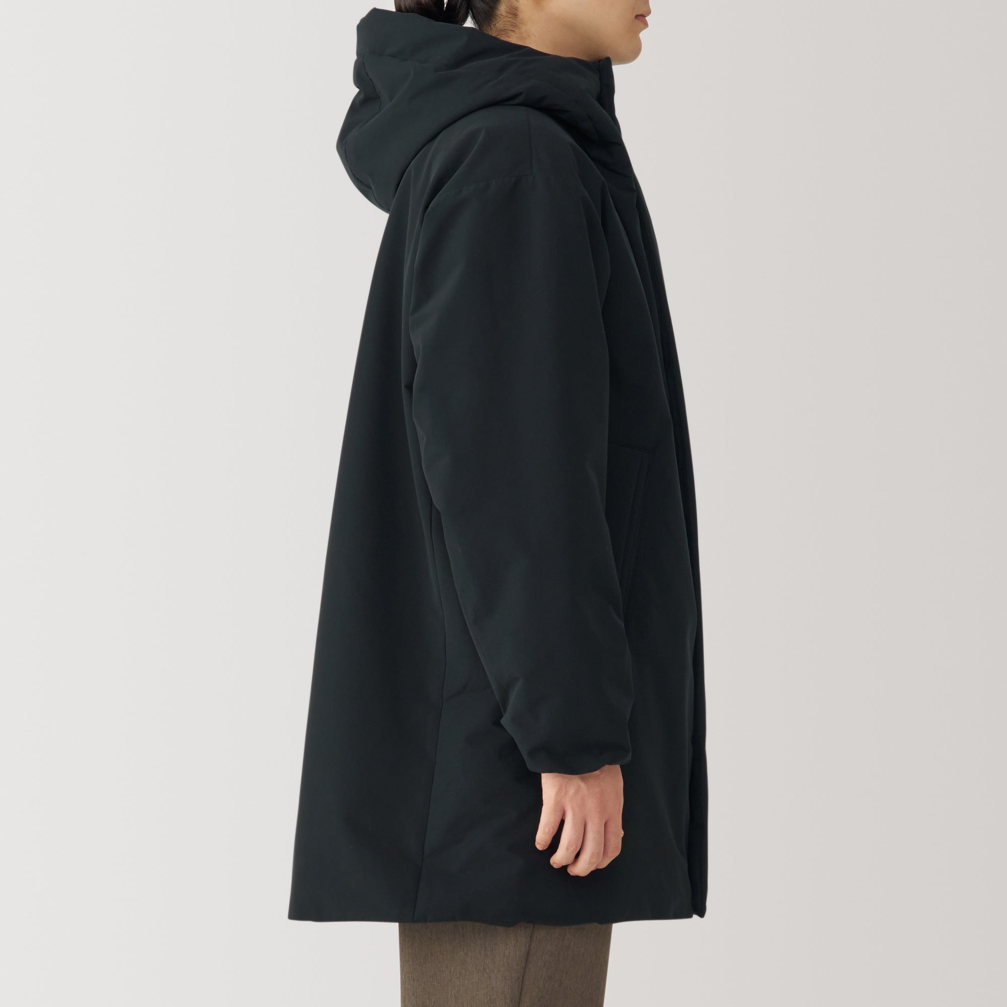 Men's Padding Hooded Half Coat