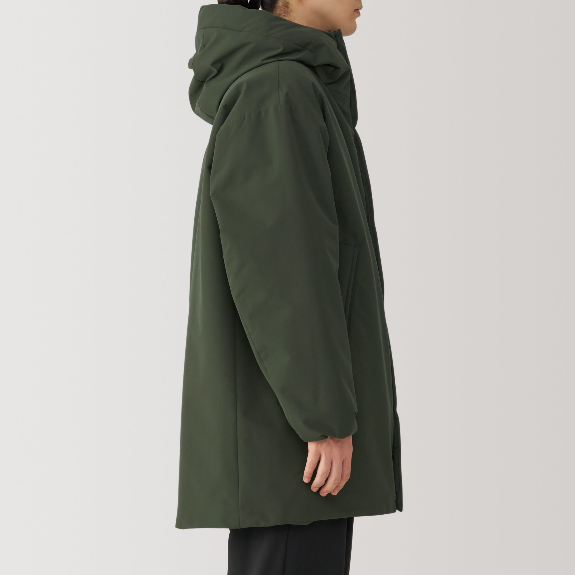 Men's Padding Hooded Half Coat