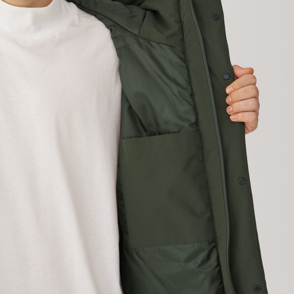 Men's Padding Hooded Half Coat
