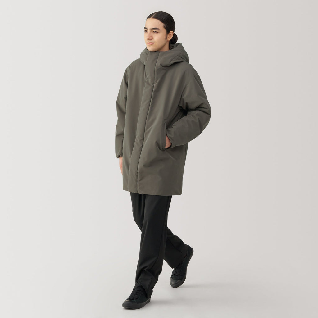 Men's Padding Hooded Half Coat