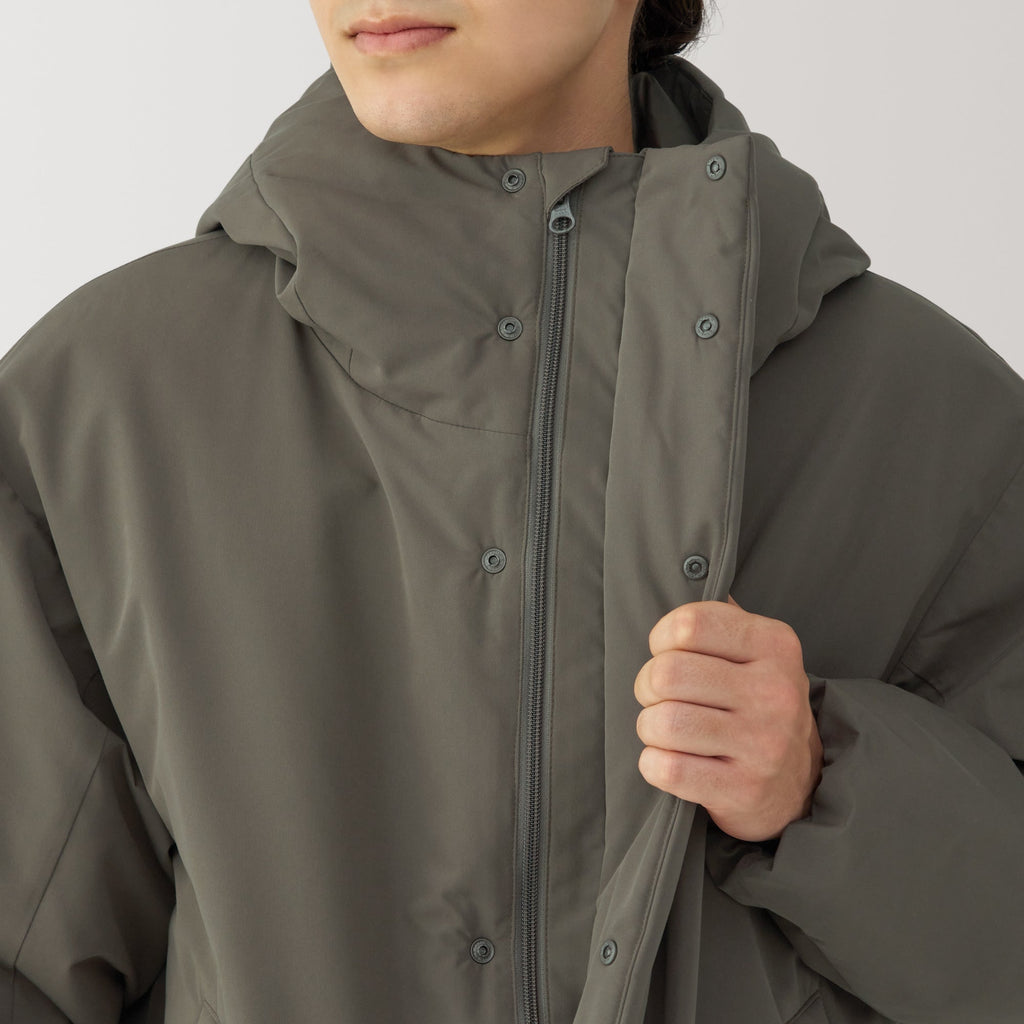 Men's Padding Hooded Half Coat